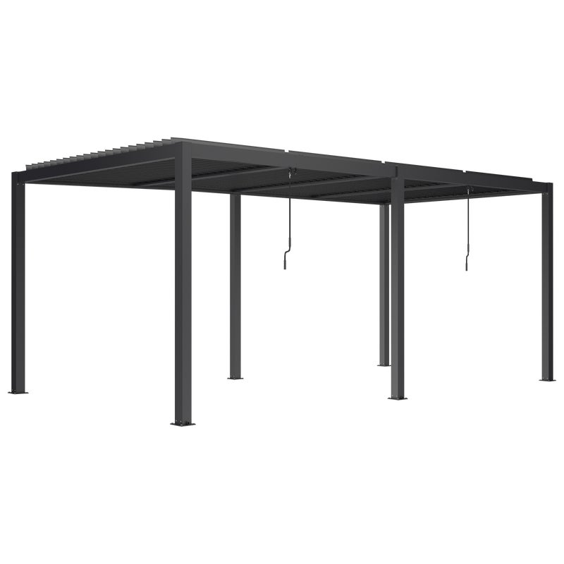 Pawilon ogrodowy pergola Luxe z oświetleniem LED 574x399x230.6 cm antracyt Esti&Esta