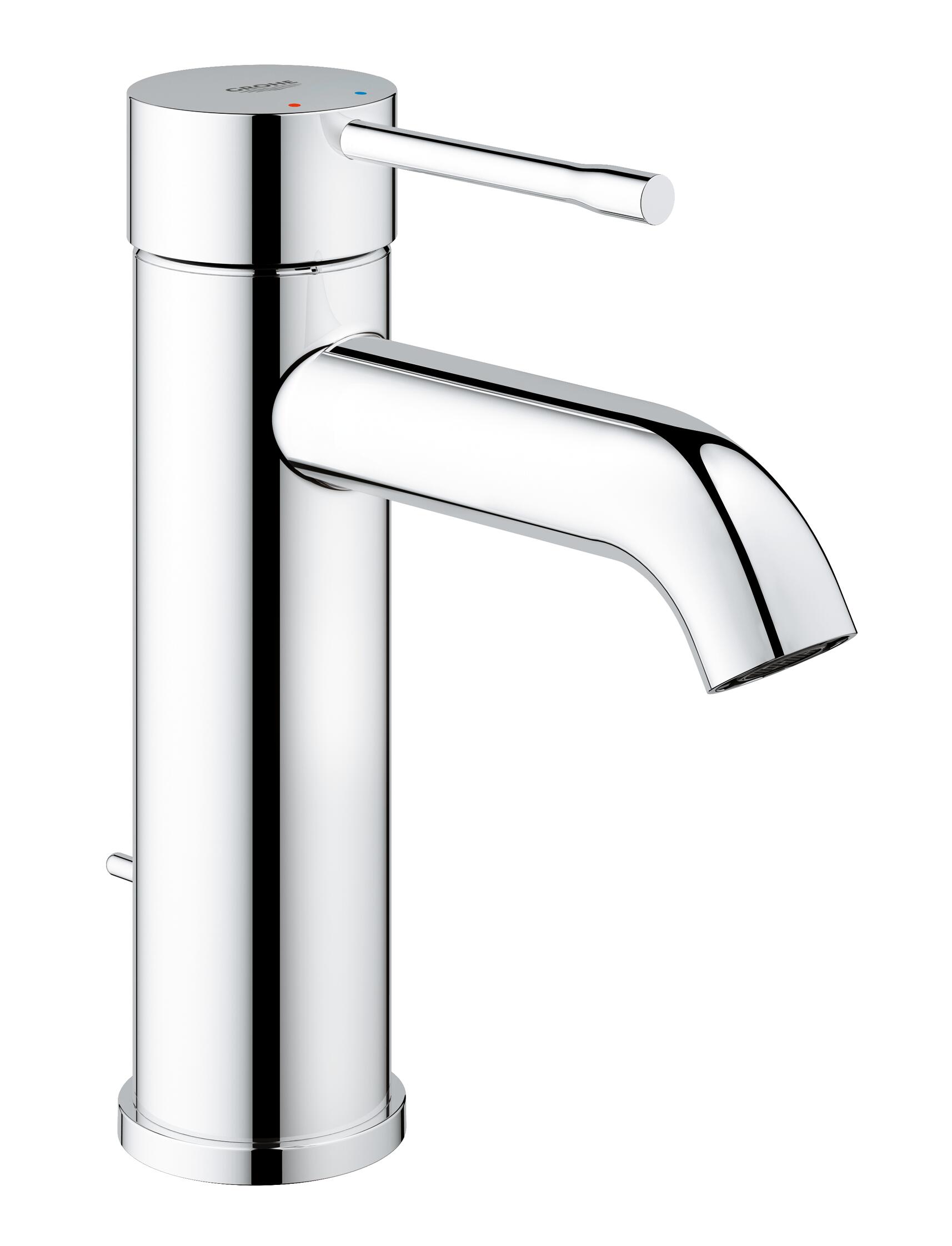 Rubinetto per lavabo a canna media getto laminare cristallino Essence cromo lucido GROHE - 4