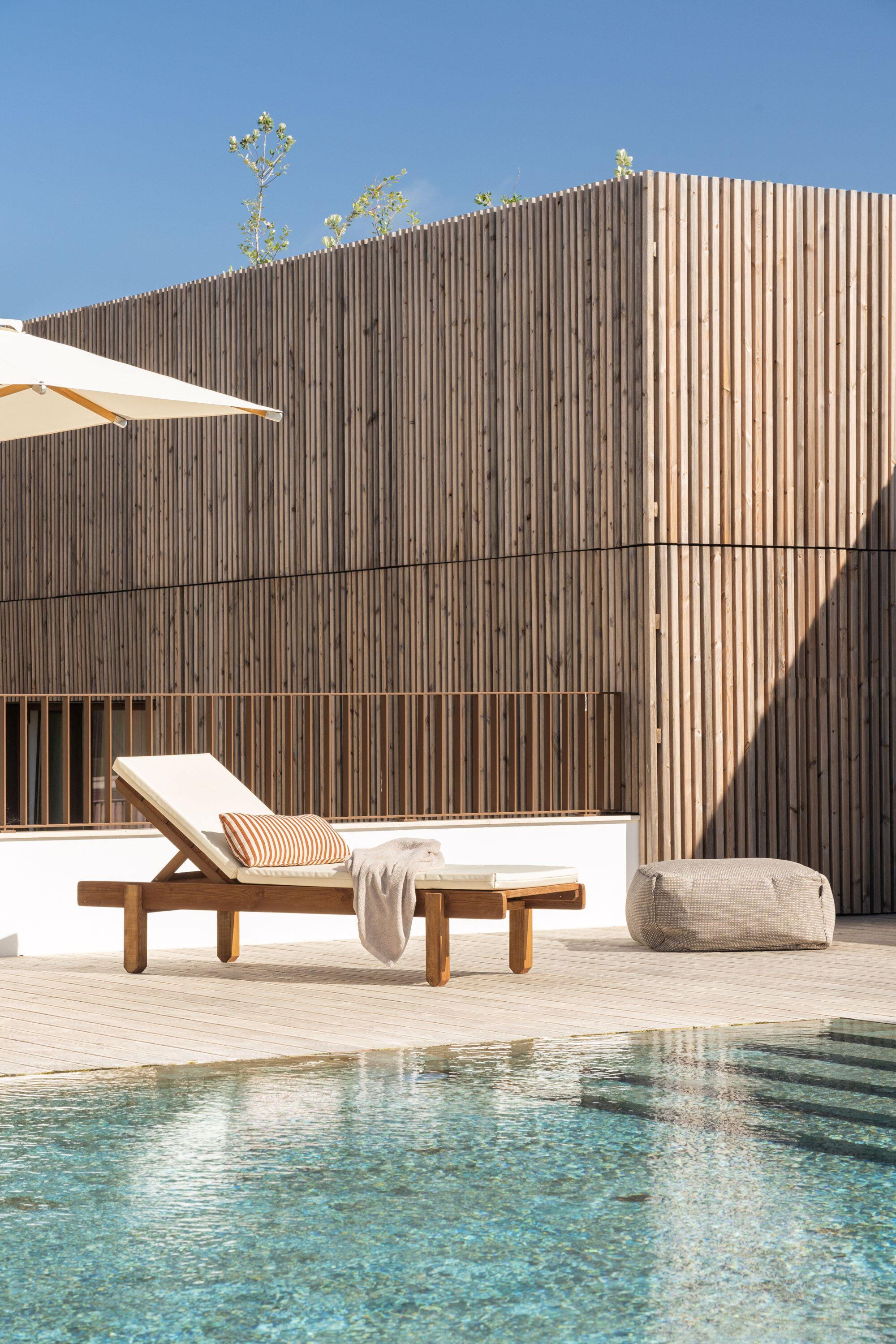 Tumbona de madera SUNSET 70.5x36x195 cm - 2