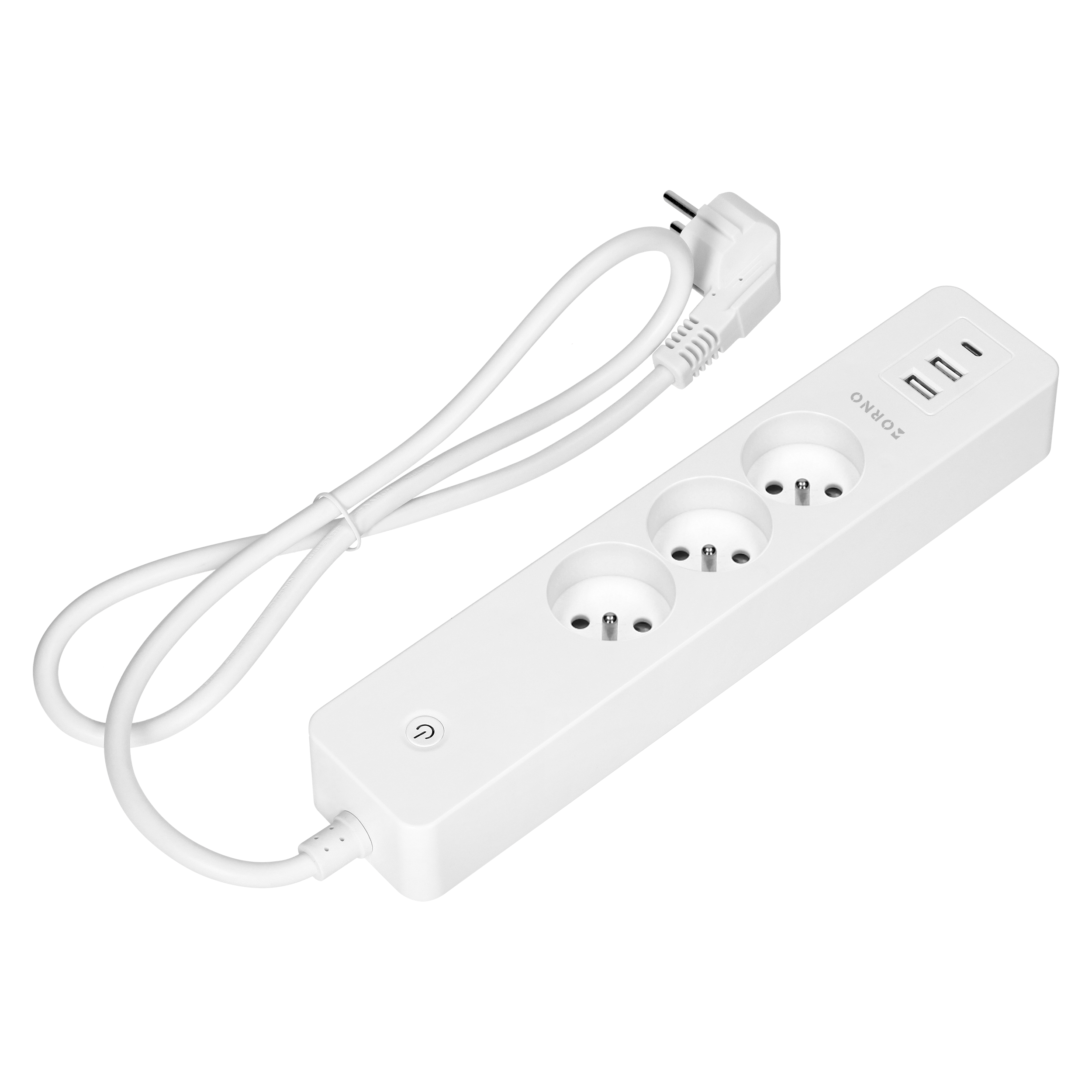 Przedłużacz 3x2P+Z 2x USB Biały TUYA SMART