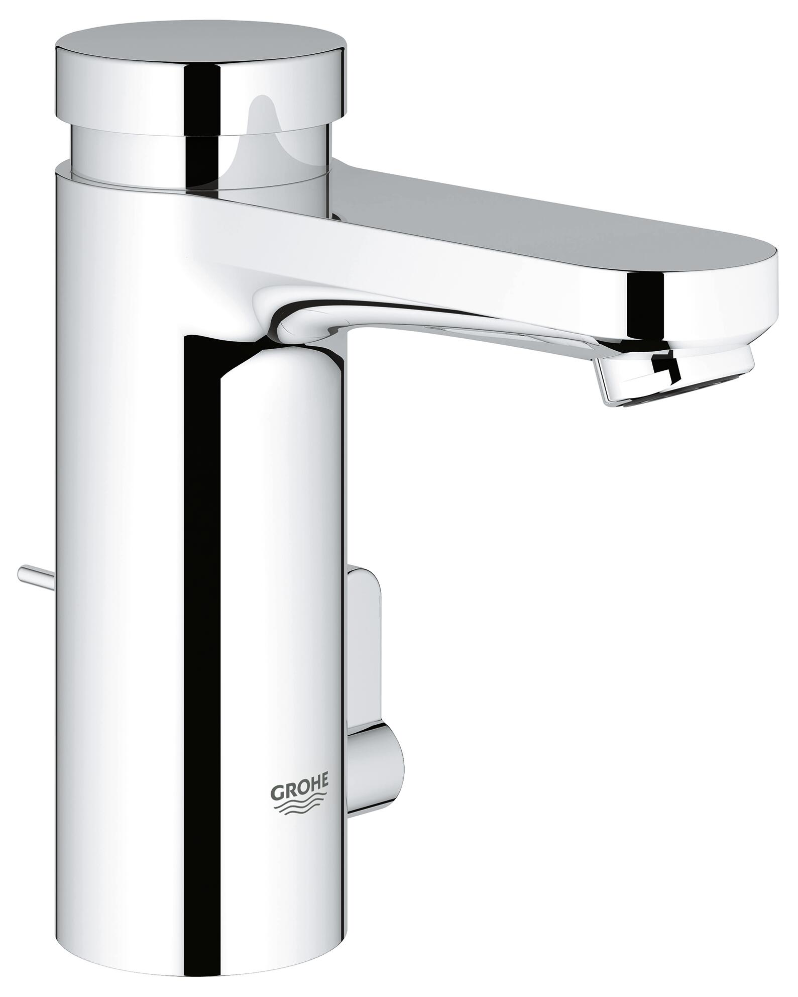 Rubinetto per lavabo a canna media getto laminare cristallino Eurosmart cromo lucido GROHE - 2