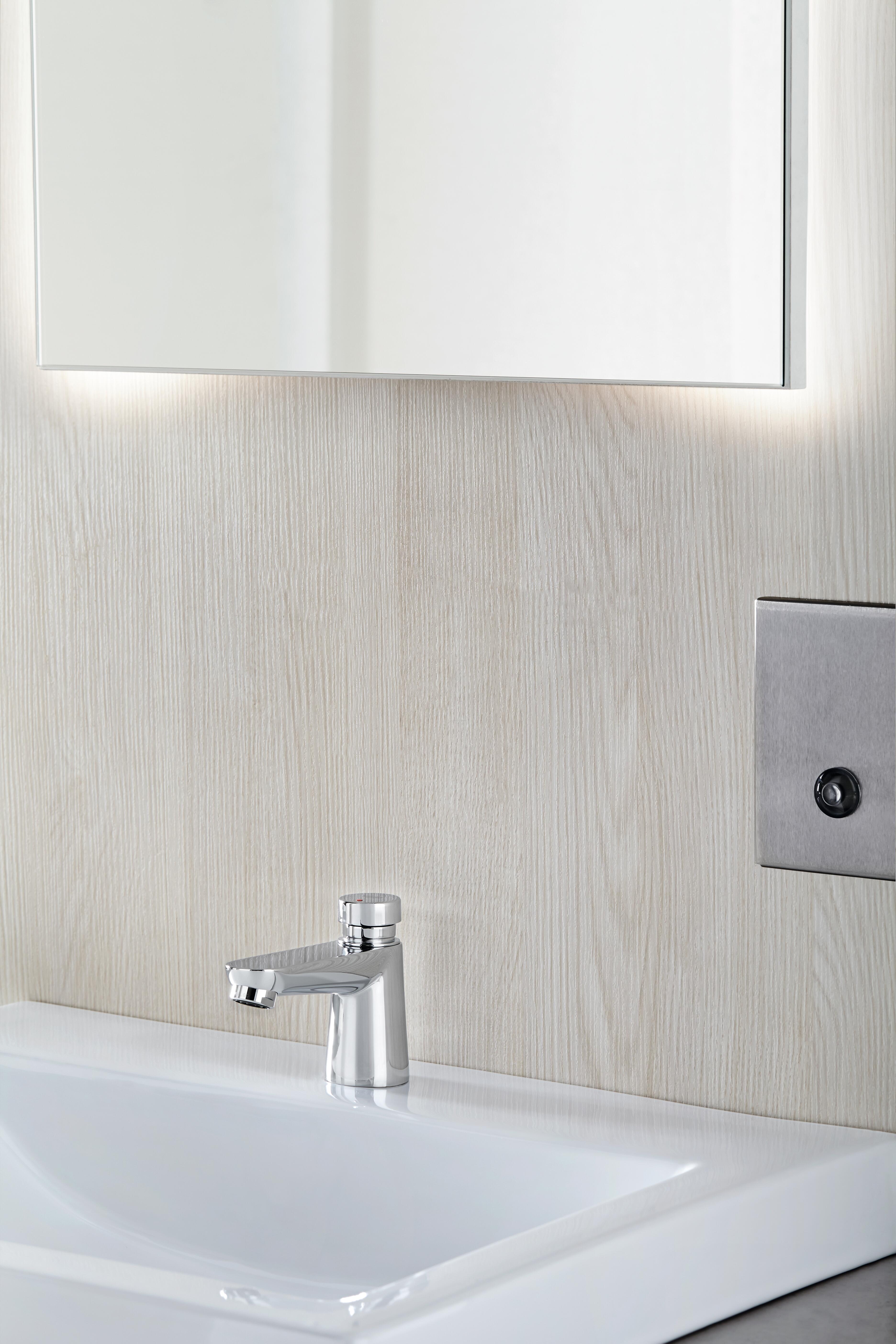 Rubinetto per lavabo a canna bassa getto laminare cristallino Eurosmart cromo lucido GROHE - 2
