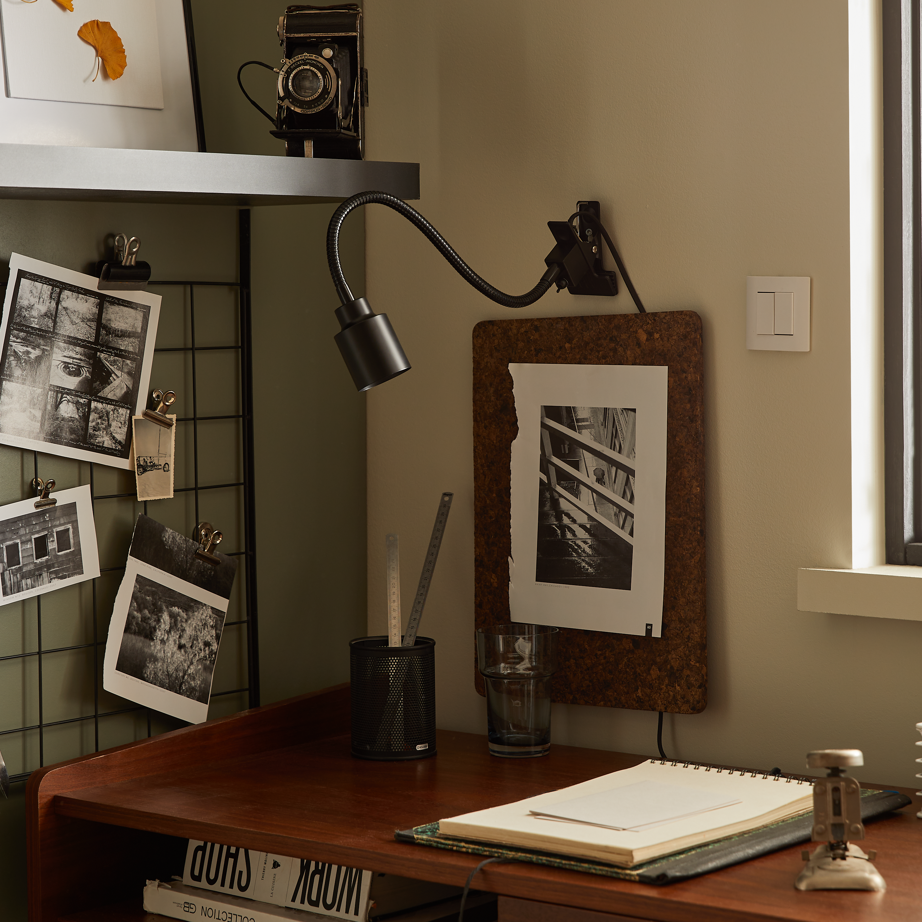 Lampe de bureau à pince Tekla, pvc, noir, H.42 cm INSPIRE, GU10 - 4