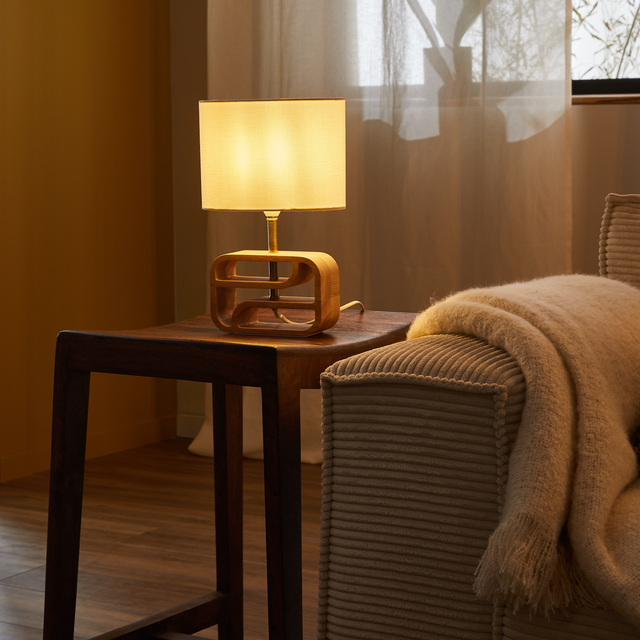 Lampa stołowa Nasimo drewno E14 Inspire