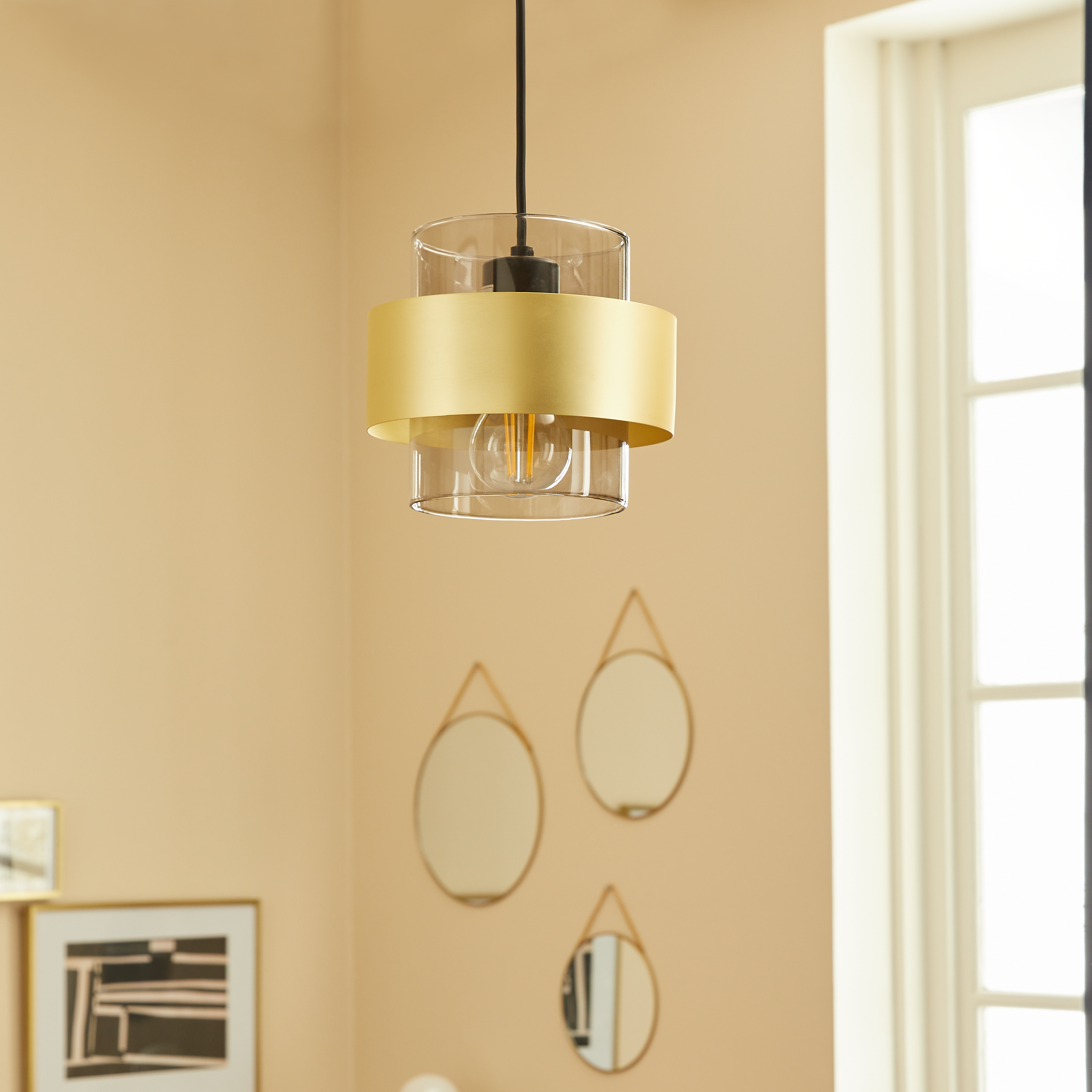 Suspension Croon cristal, noir, Diam.18 cm INSPIRE, E27 - 2