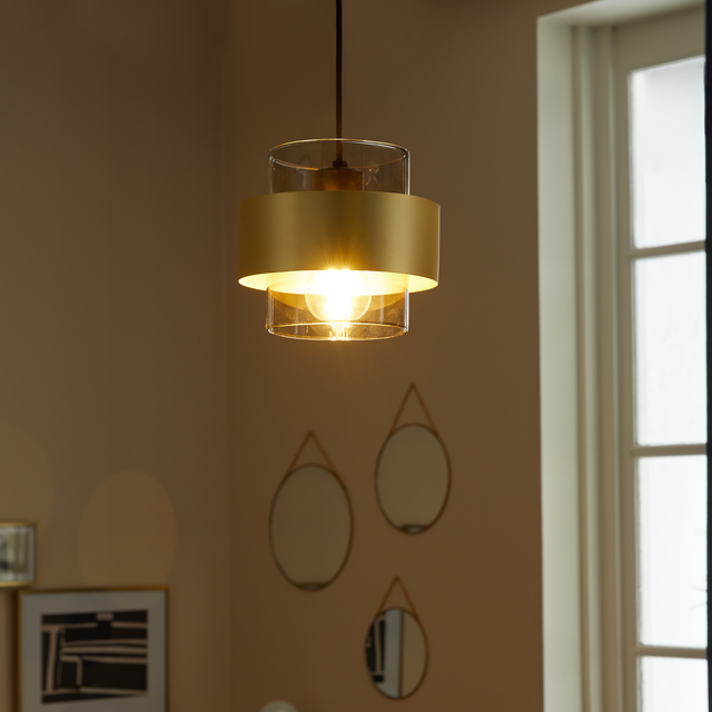 Lampa wisząca Croon czarno-złota E27 Inspire