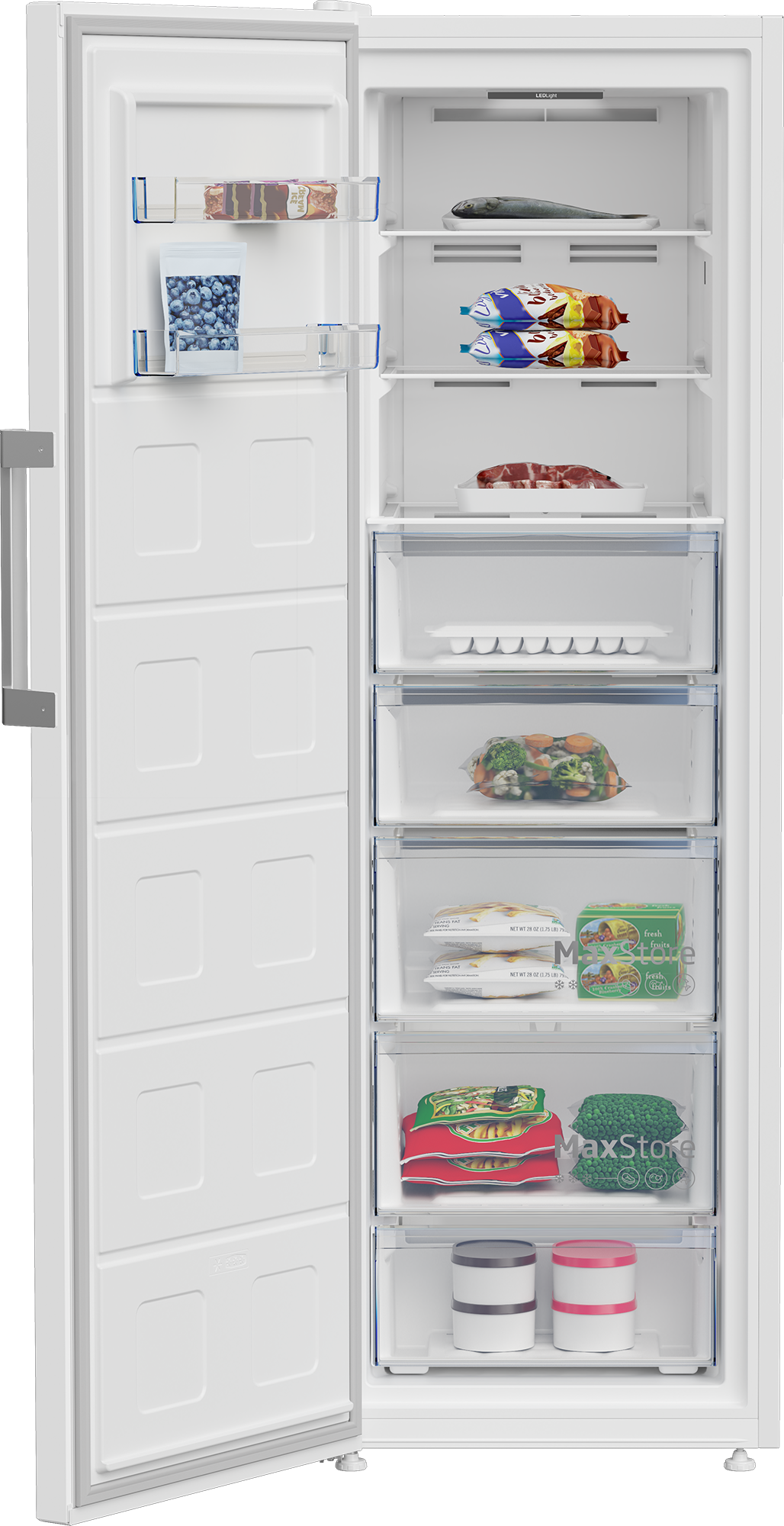 Congelador vertical BEKO B3RFNE314W No Frost 187x60cm 286L blanco clase E - 2