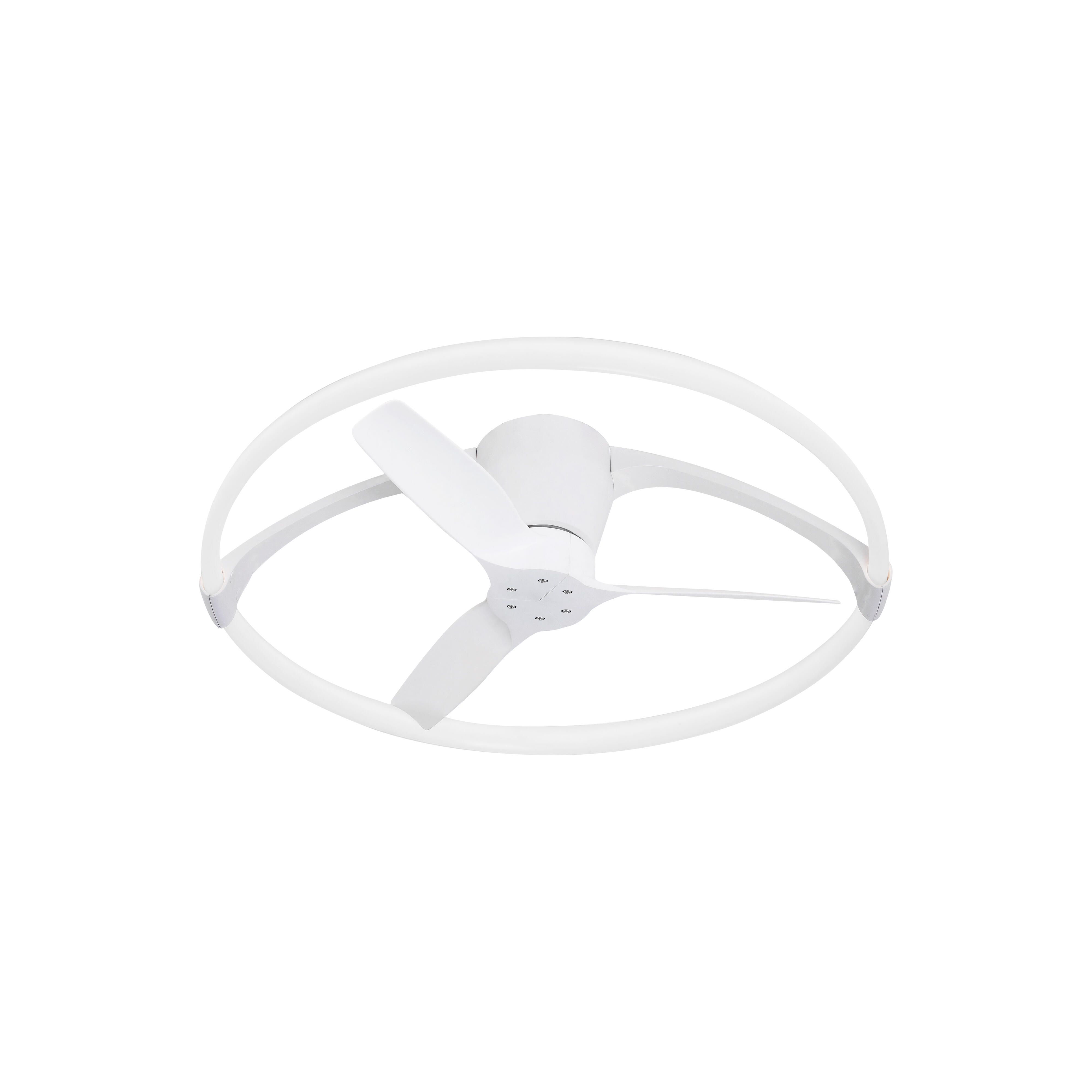 Ventoinha 3 lâminas NEPAL MINI PLAFON COM COMANDO BRANCO - 12