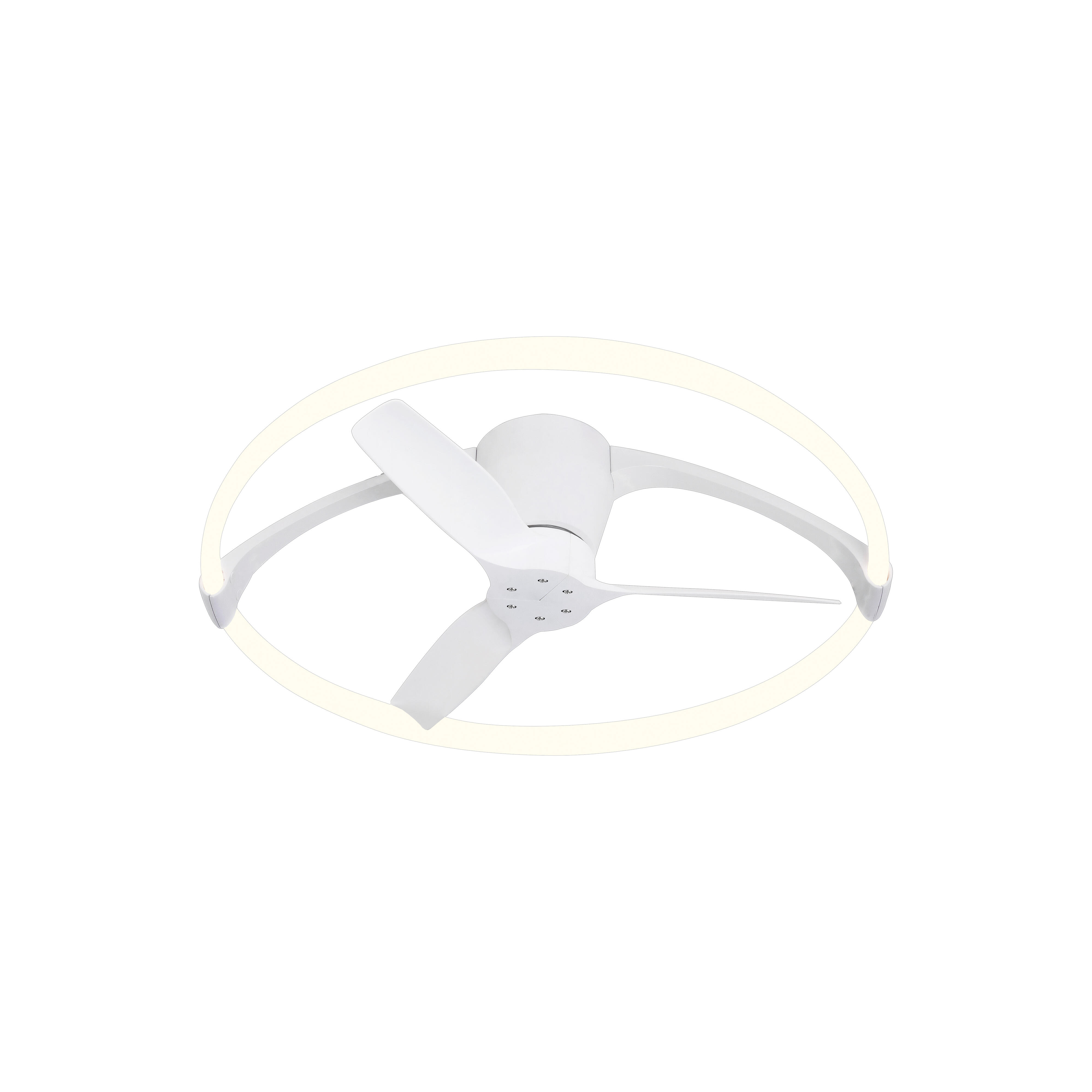 Ventoinha 3 lâminas NEPAL MINI PLAFON COM COMANDO BRANCO - 2