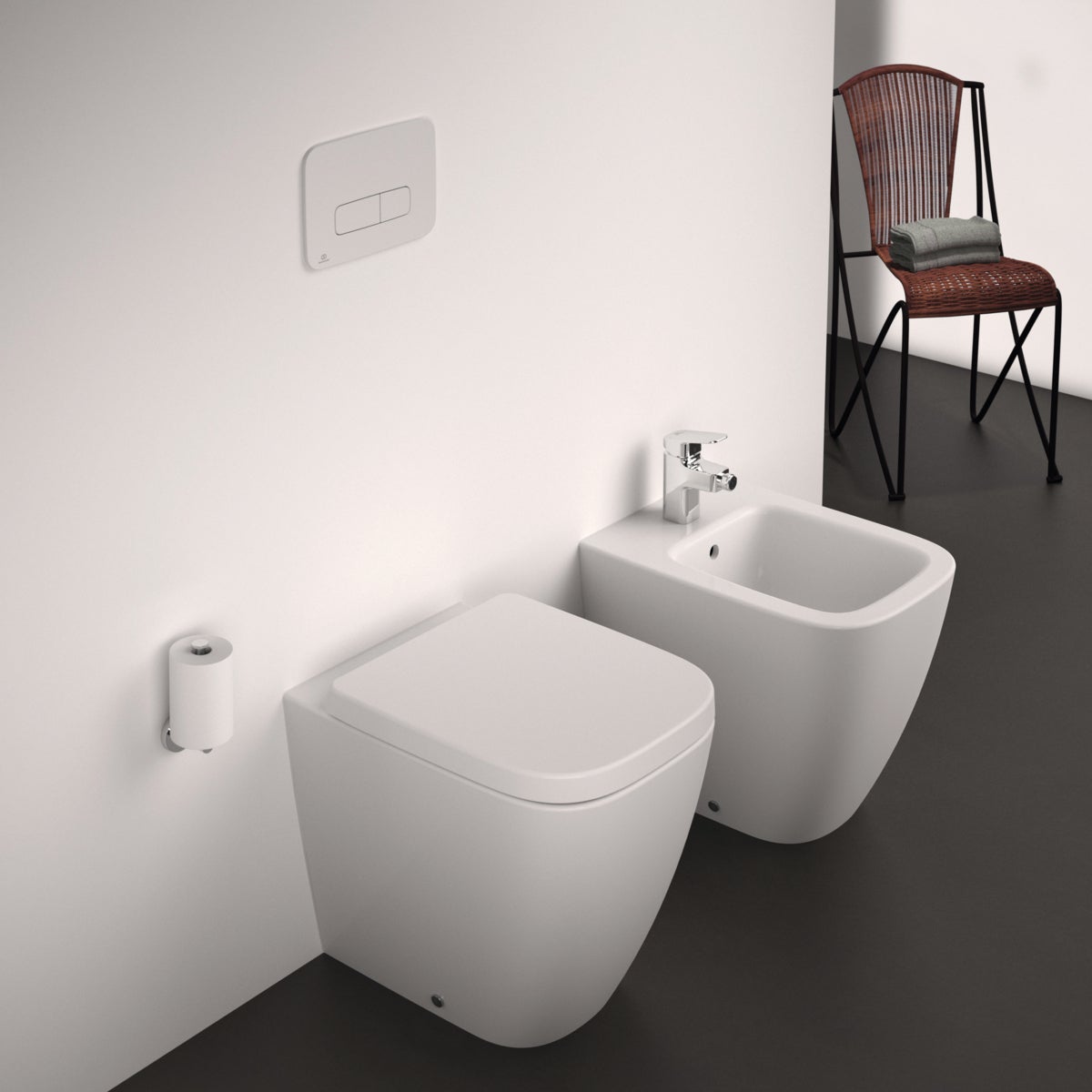 Vaso WC filomuro IDEAL STANDARD i.life s, sedile escluso P 48 x L 36 x H 40 cm bianco lucido - 2