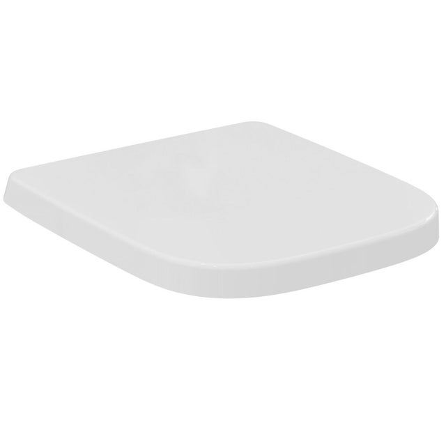 Copriwater i.life S rettangolare originale per serie sanitari IDEAL STANDARD con chiusura rallentata sganciabile in duroplast bianco