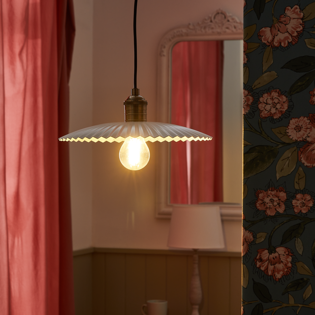 Lampa wisząca Kapisi biała miedź E27 Inspire