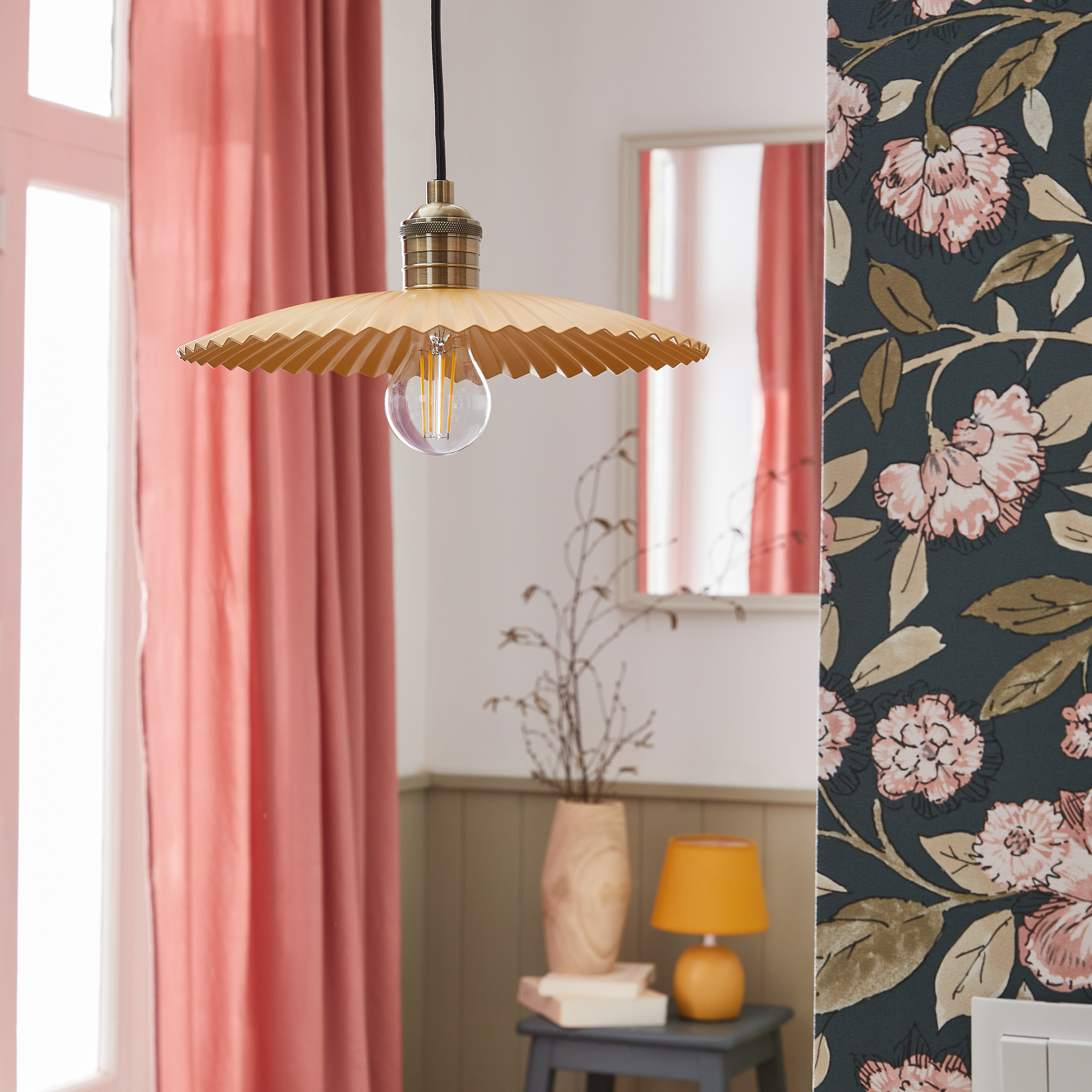 Suspension Kapisi fer, orange, Diam.30 cm INSPIRE, E27 - 2