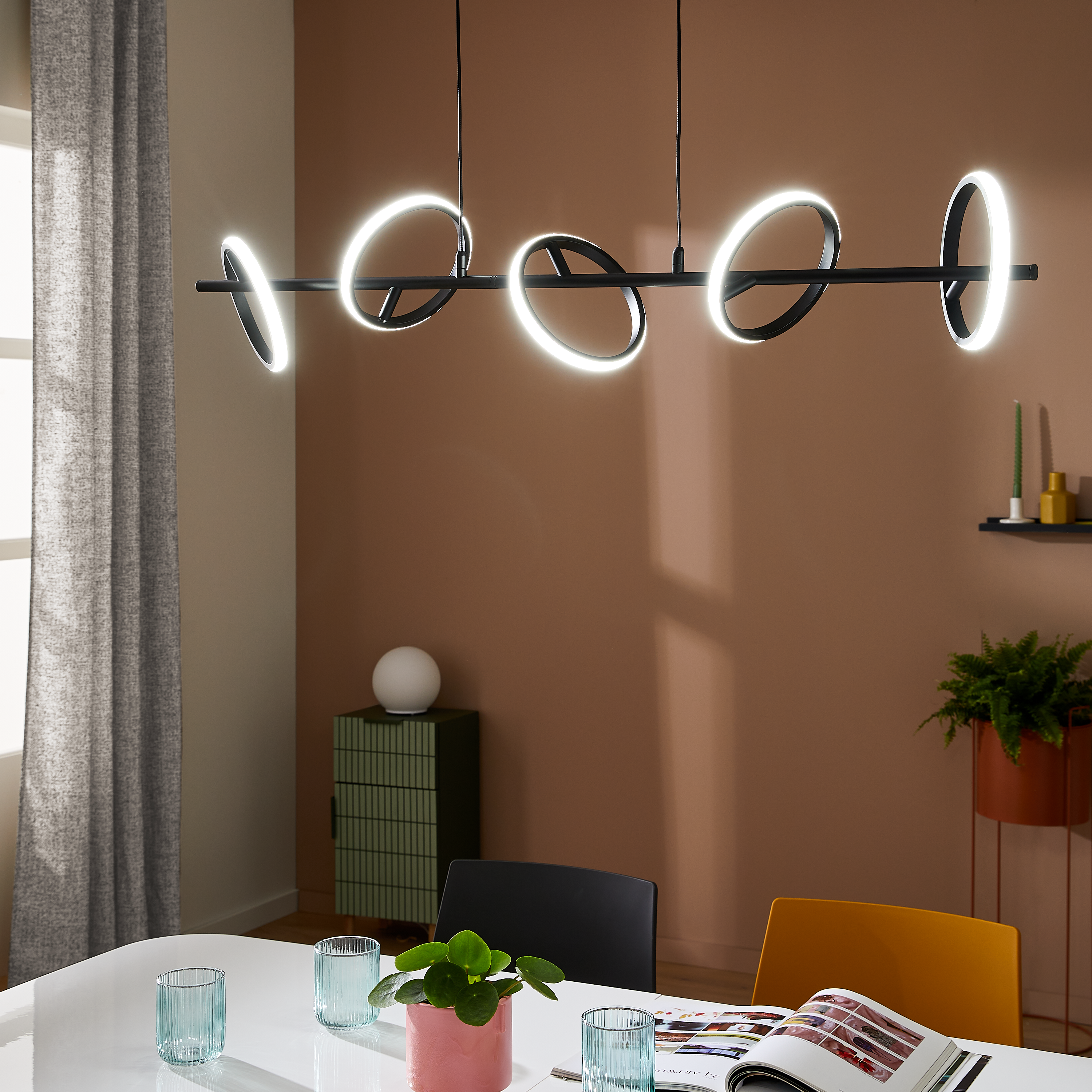 Lampa wisząca Kapeo czarna 5 x LED Inspire - 9