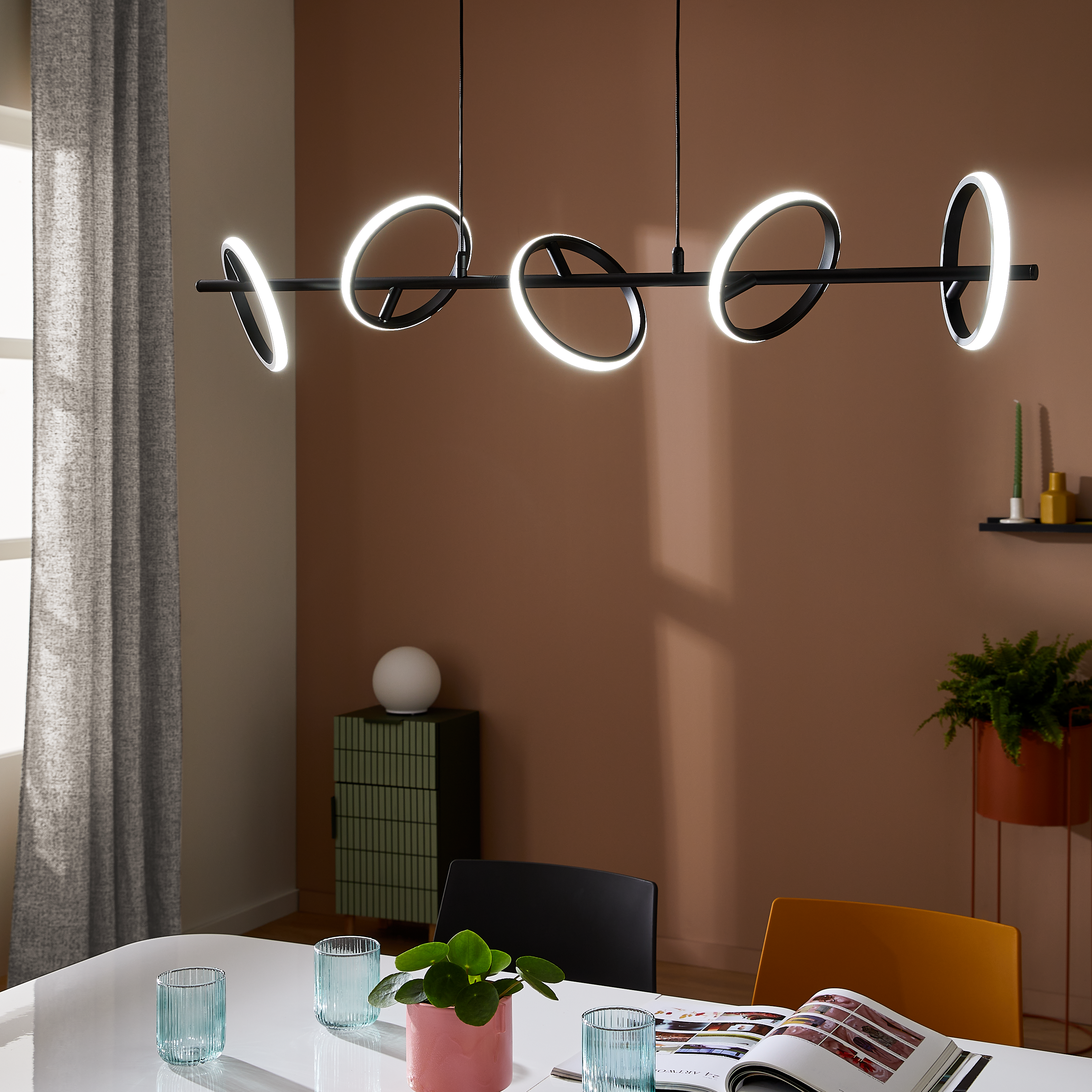 Lampa wisząca Kapeo czarna 5 x LED Inspire - 8