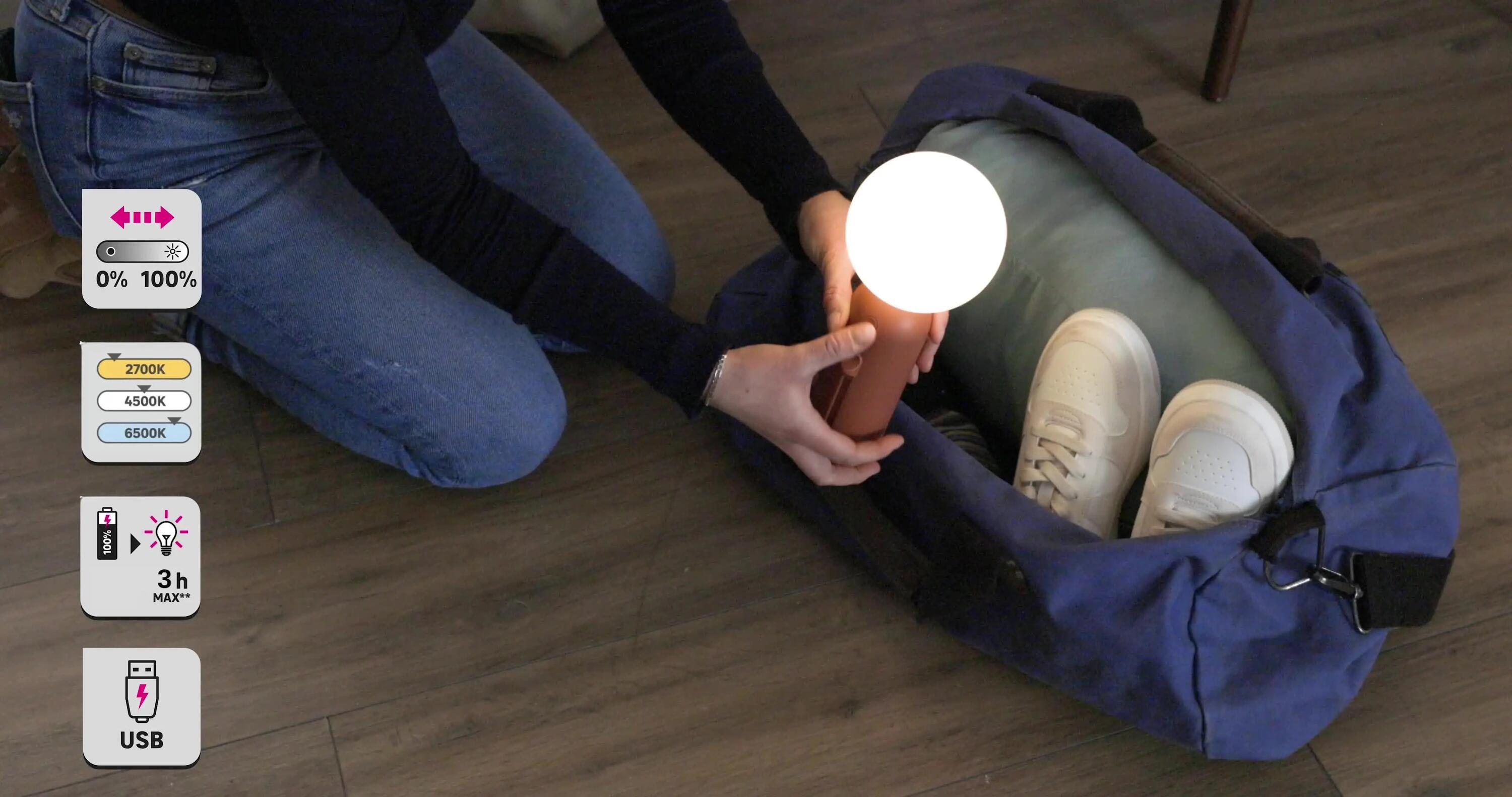 Lampa stołowa Lodi LED 360 lm 5W barwa ciepła, neutralna, zimna czerwona IP44 Inspire - 3