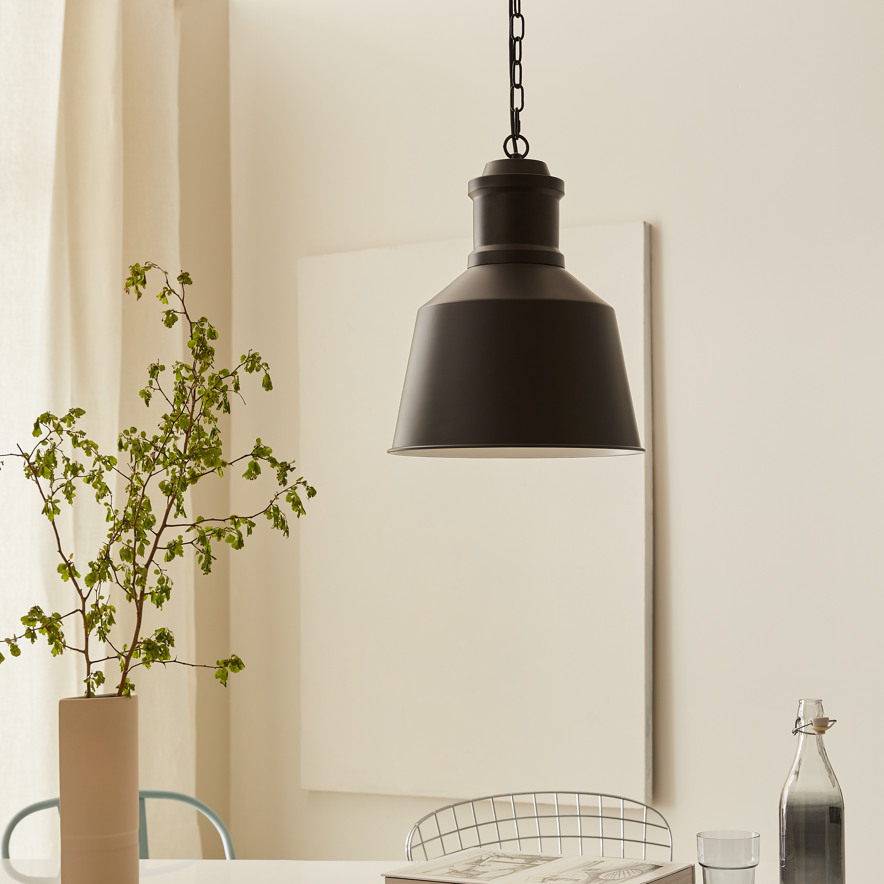 Suspension Ezio fer, noir, Diam.35 cm INSPIRE, E27 - 3