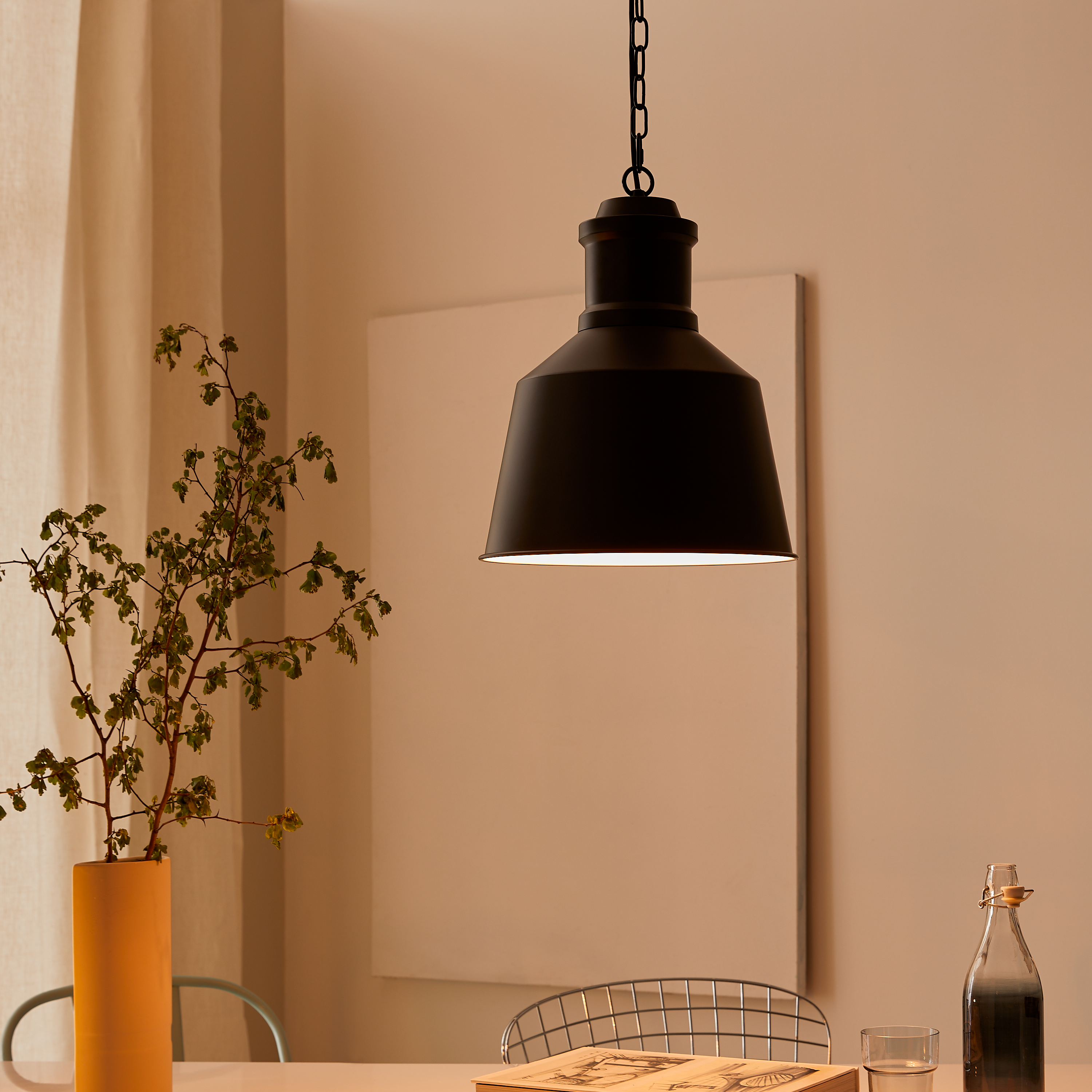 Suspension Ezio fer, noir, Diam.35 cm INSPIRE, E27 - 4