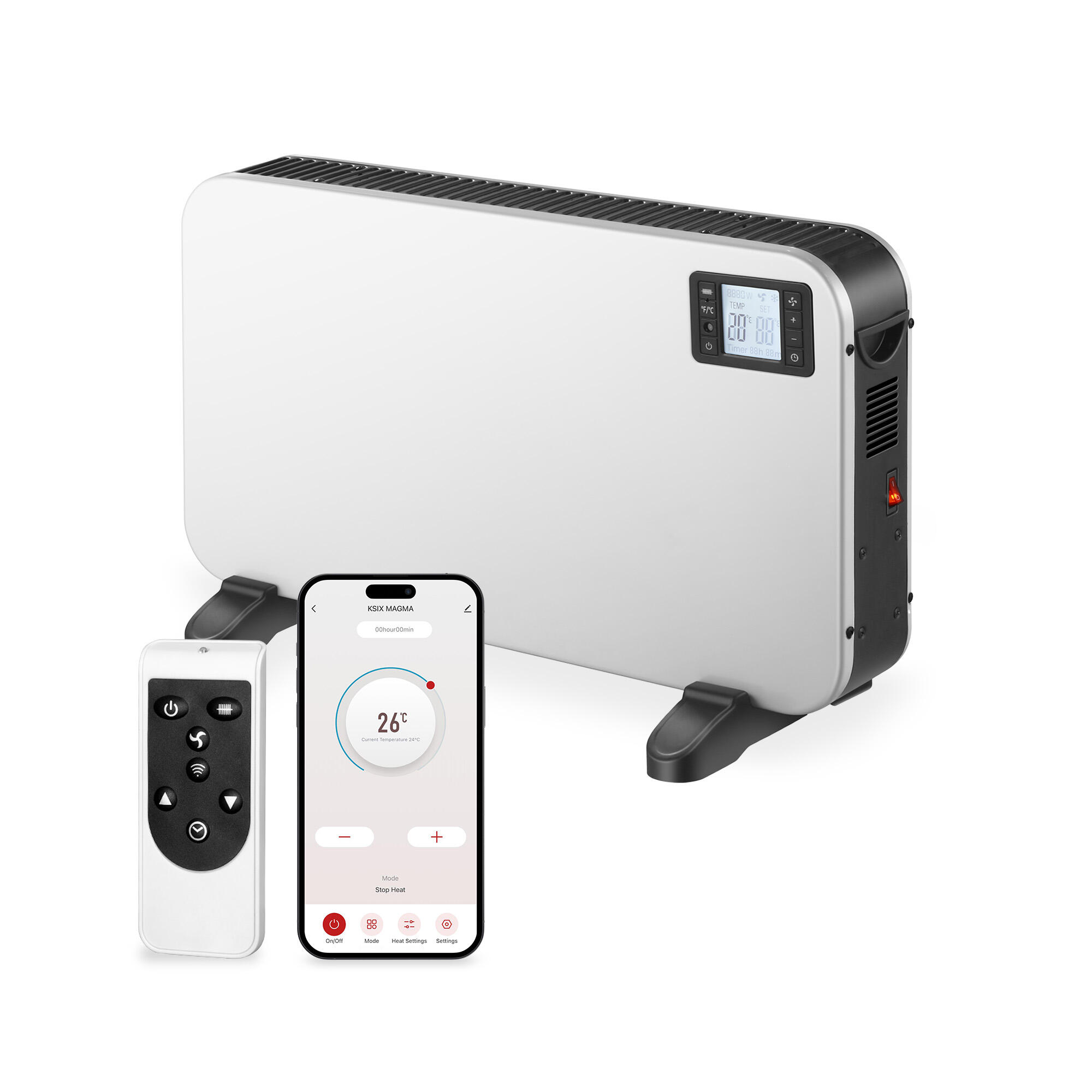 Convector eléctrico ksix 2000w wifi