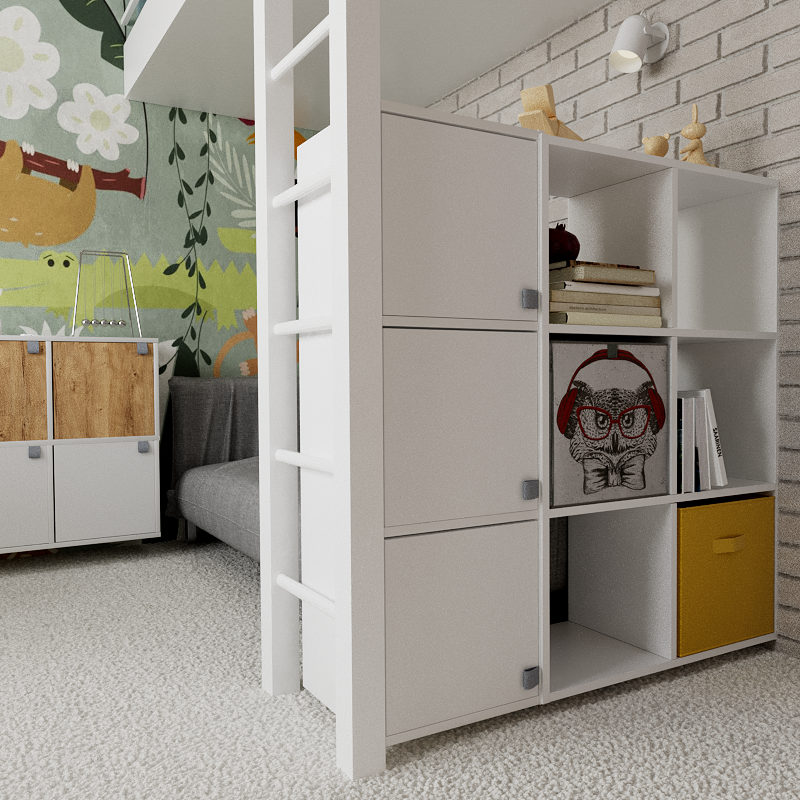 Regał Spaceo Kub 70.4 x 104.9 x 31 cm biały Spaceo - 7