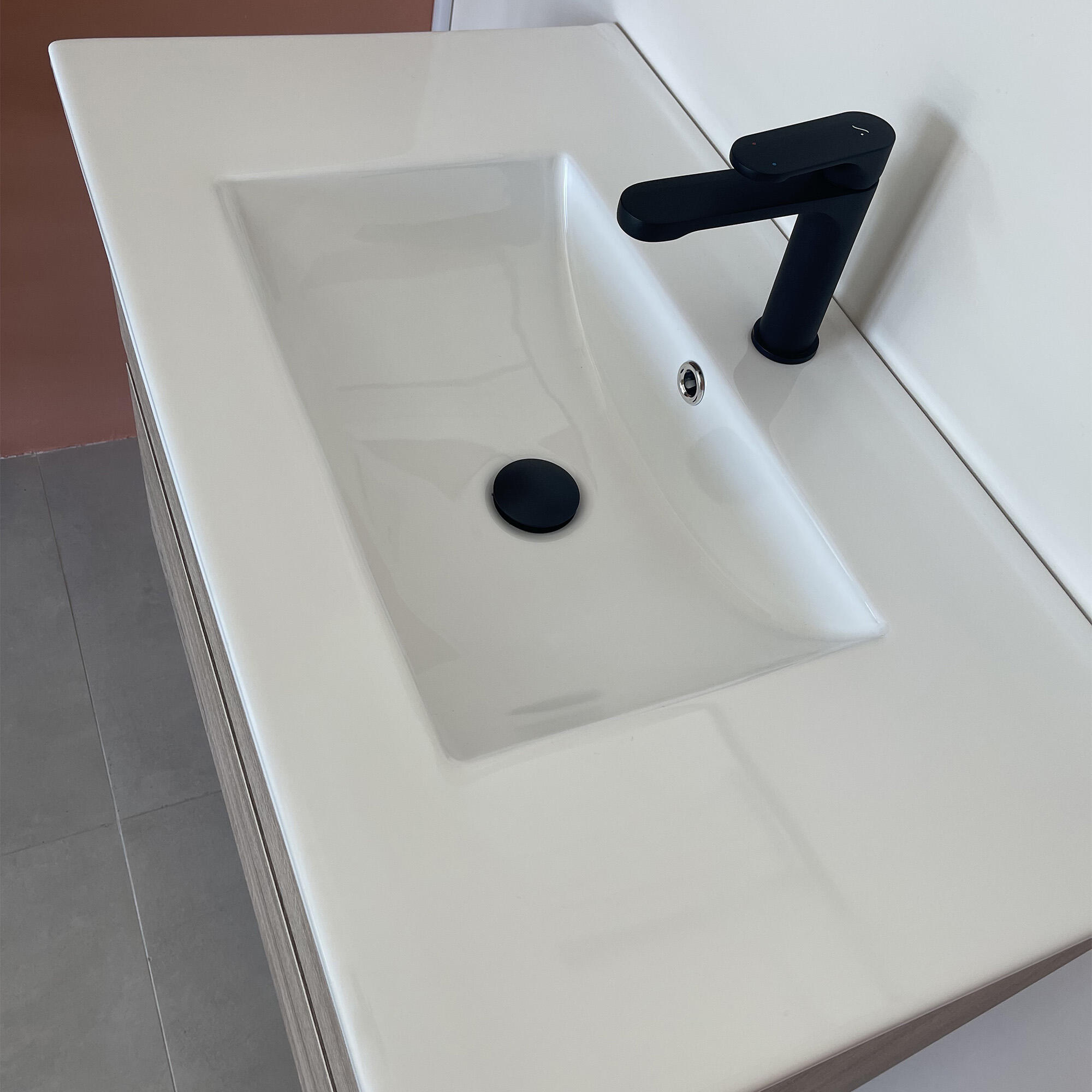 Mueble de baño con lavabo  Serie Palma roble mate 80x45 cm - 4