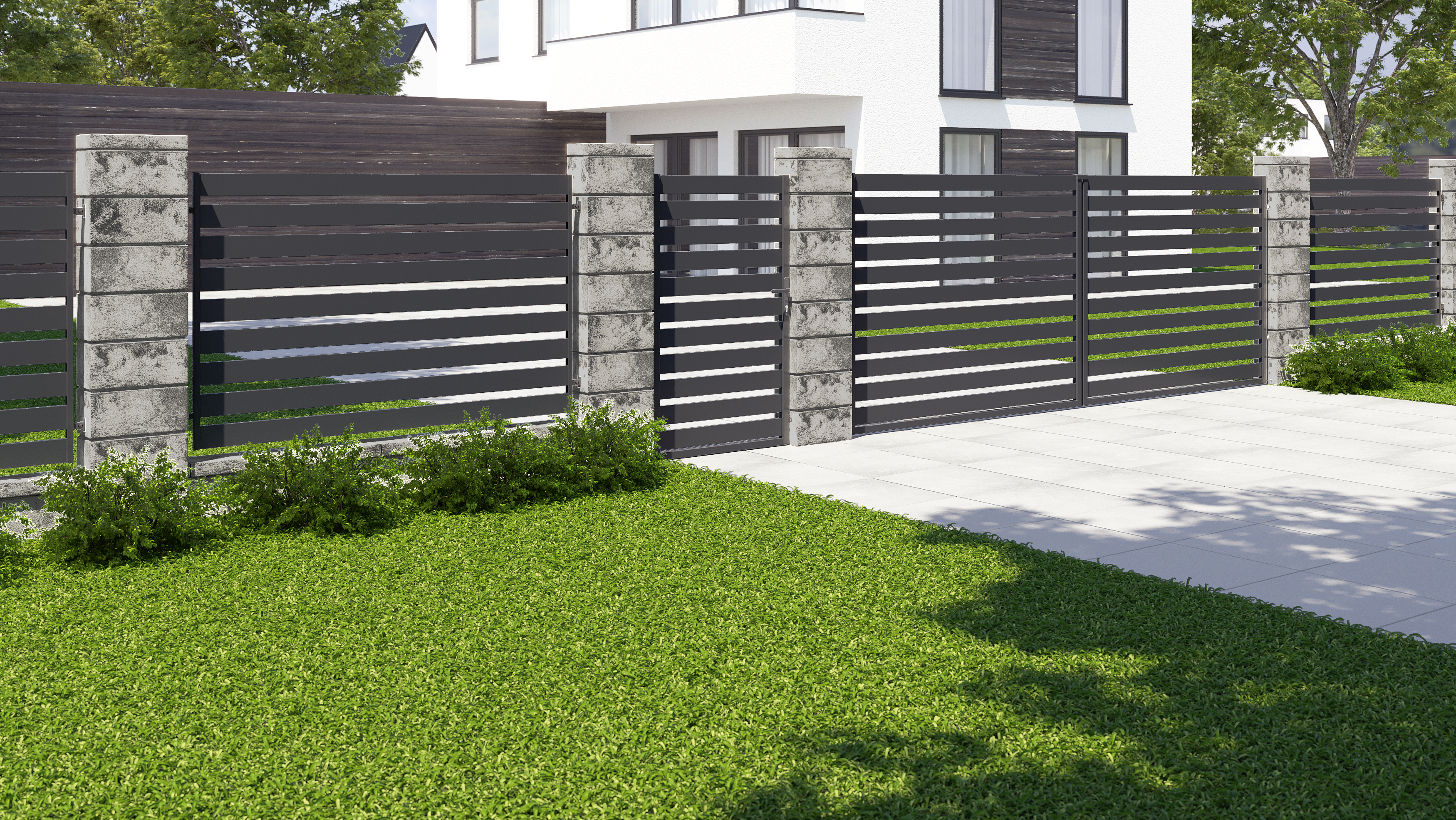 Przęsło ogrodzeniowe Szafir 2x1.18 m Polargos - 2