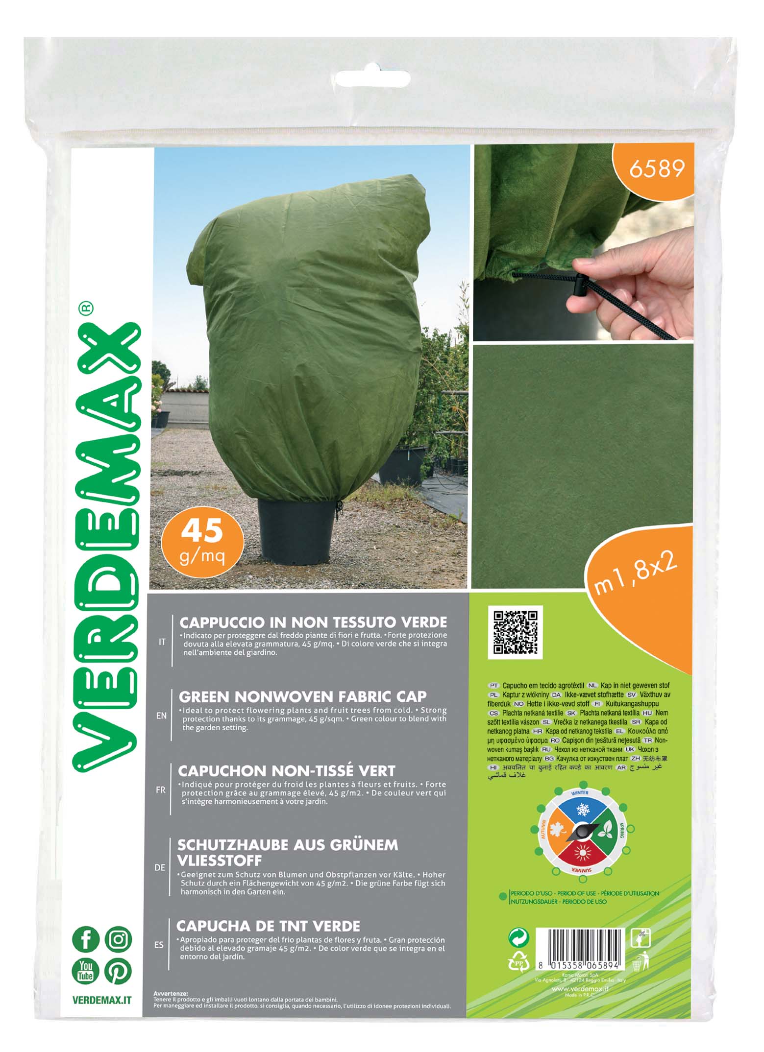 Telo di protezione per colture VERDEMAX verde 2 x 1.8 m 45 g/m² - 3