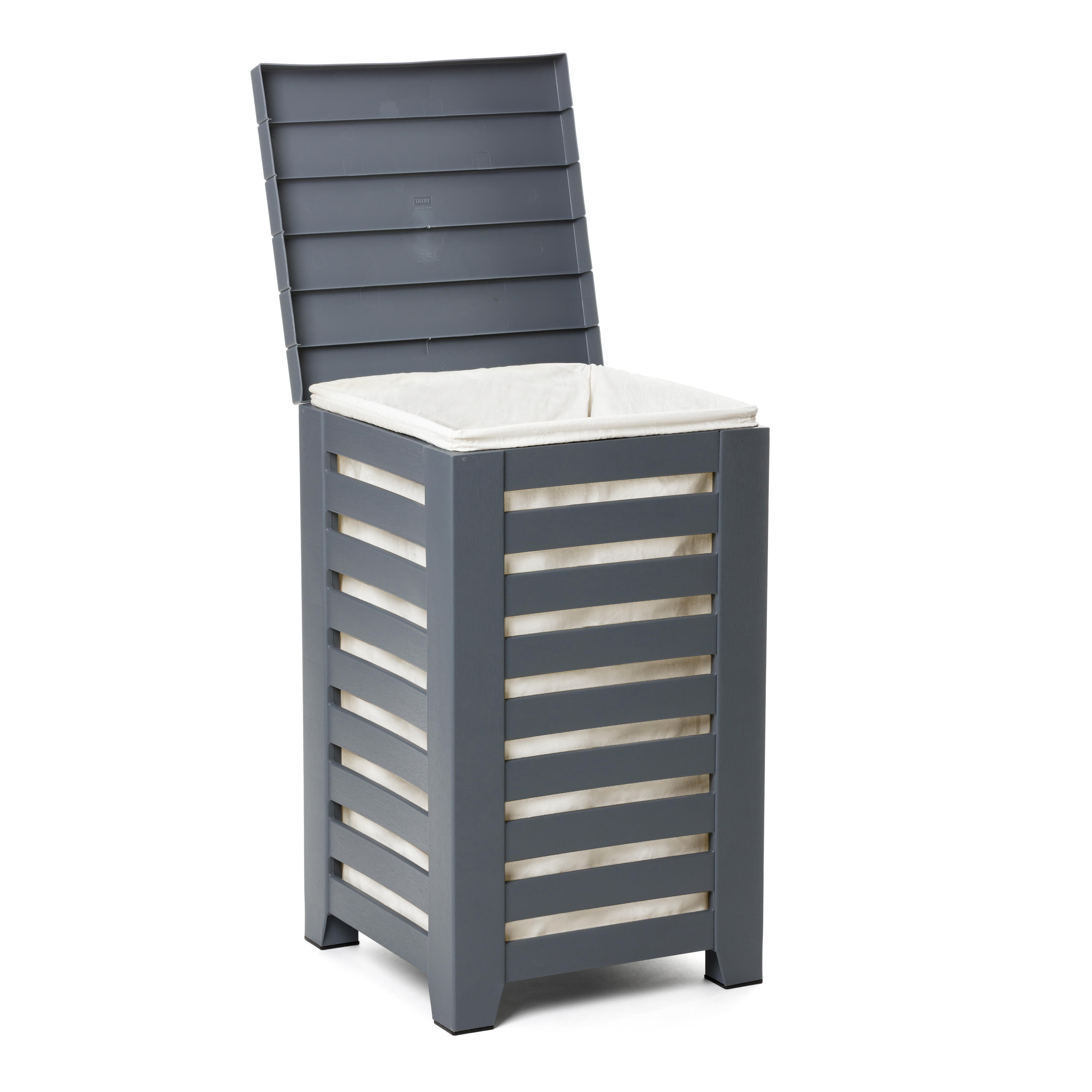 Cesto de ropa lombok gris / plata 55 l