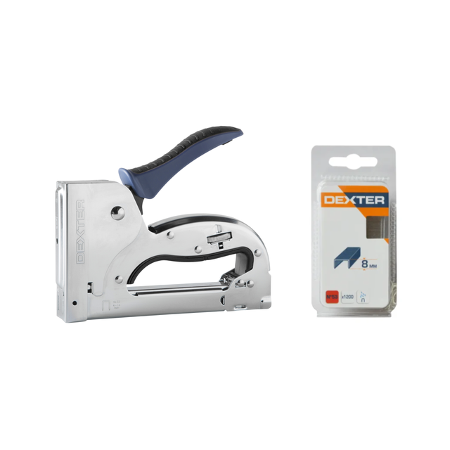 Agrafeuse manuelle DEXTER + 1200 agrafes n°53 8mm