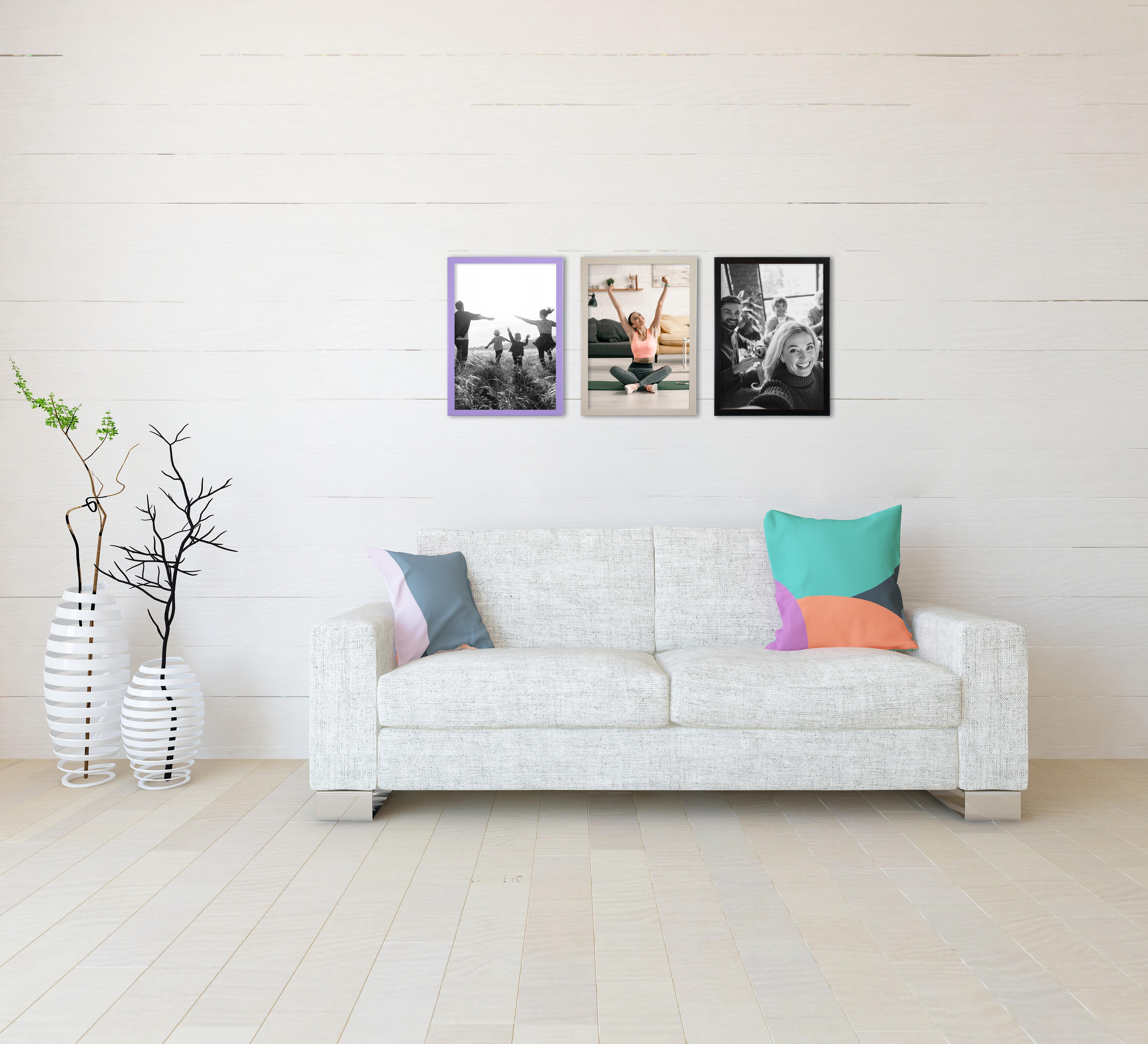 Cadre Ostra, H.42 x l.29.7 cm beige, ARIANE - 2