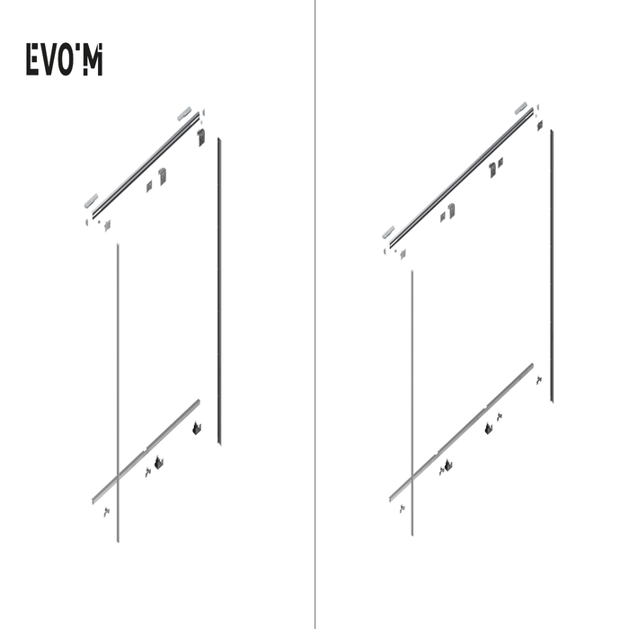 Calhas guias para portas de correr