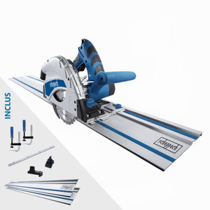 Scie circulaire plongeante filaire PL56 SCHEPPACH, 1200 W, 160 mm + rail