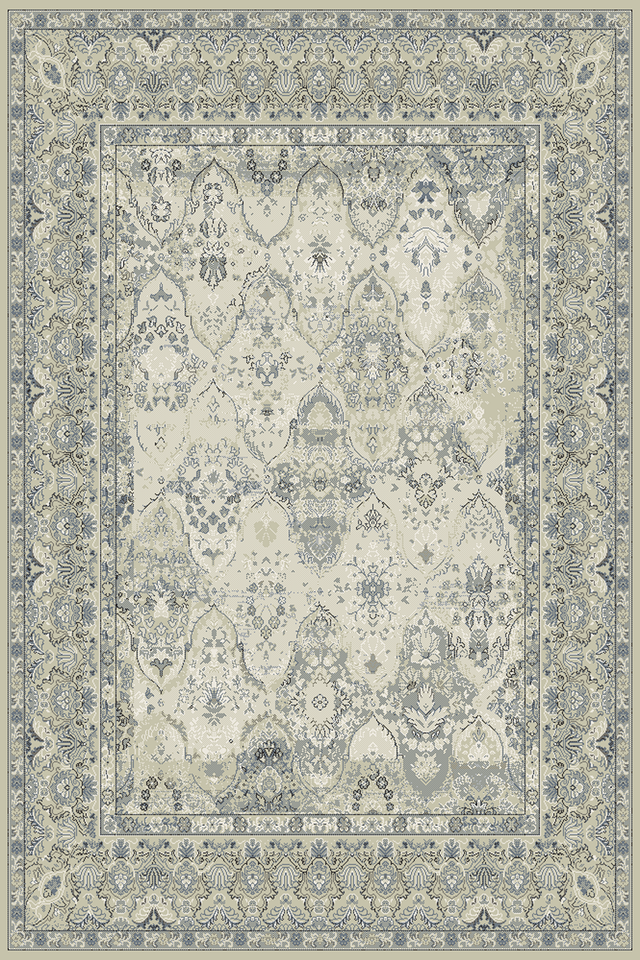 Dywan wełniany Moon Kashmir Silver Frame 100 x 150 cm