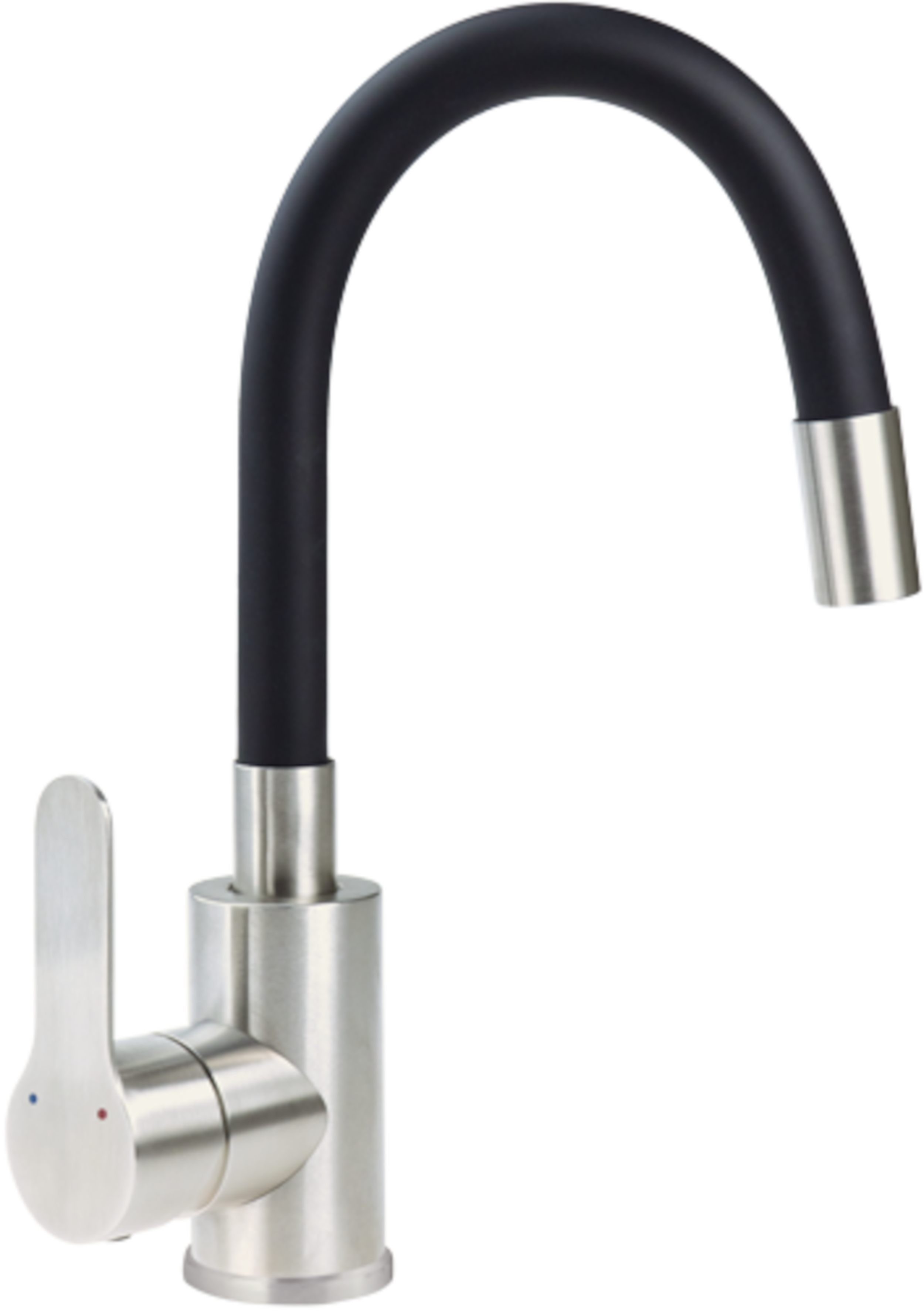 Bateria umywalkowa 31 cm czarno-srebrna Lupo Neo