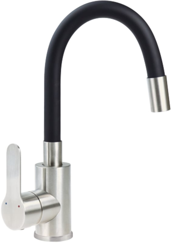 Bateria umywalkowa 31 cm czarno-srebrna Lupo Neo