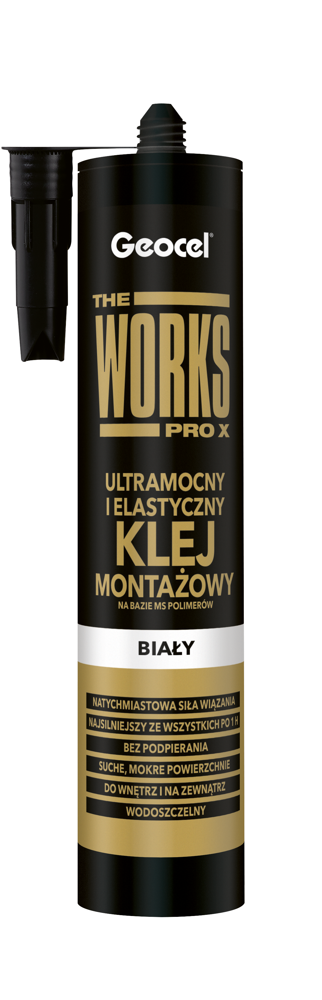 Klej montażowy biały 280 ml Geocel Works Pro