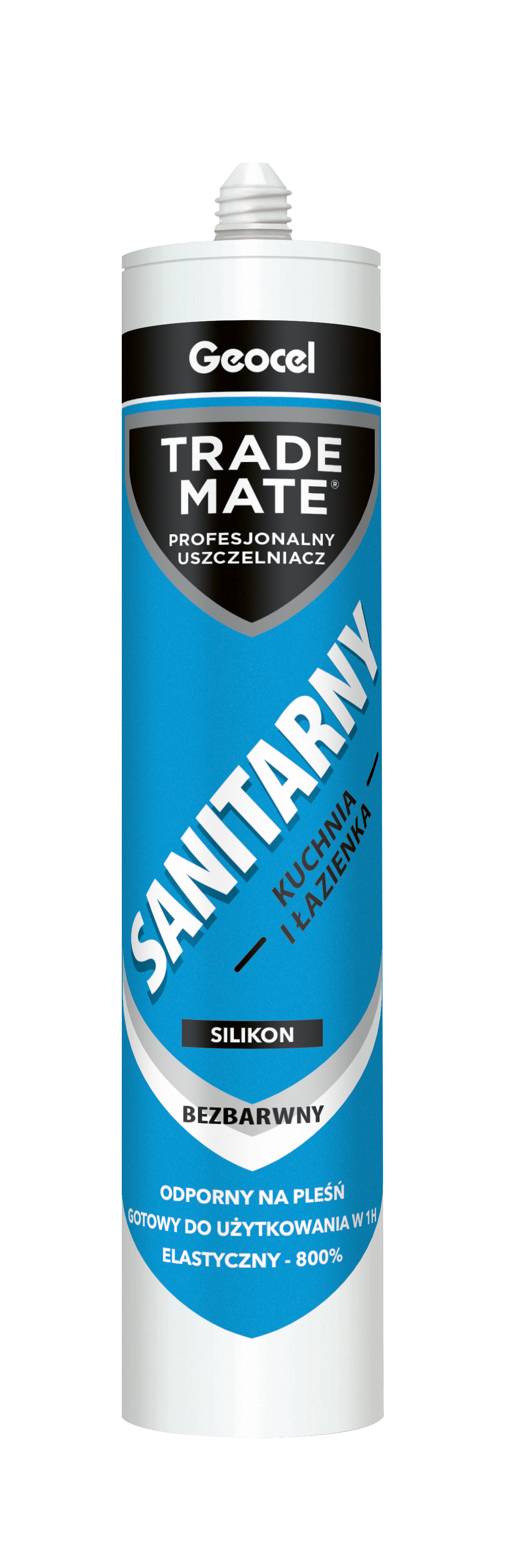 Silikon sanitarny bezbarwny 280 ml Geocel Trademate