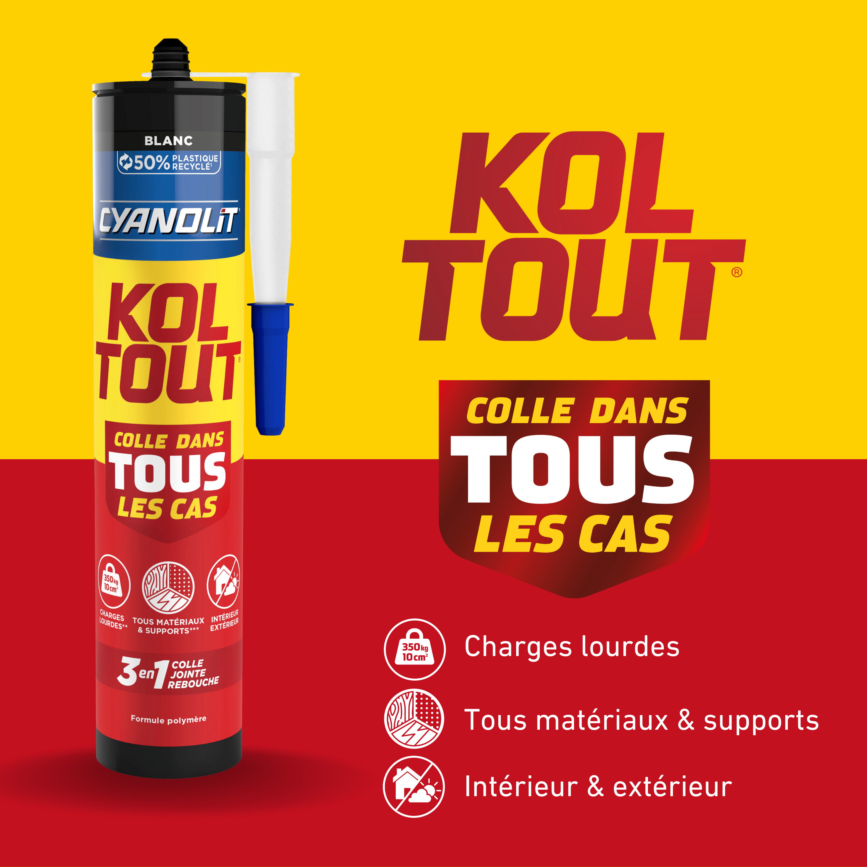 Colle de fixation MS polymère Koltout CYANOLIT, 290ml blanc - 6