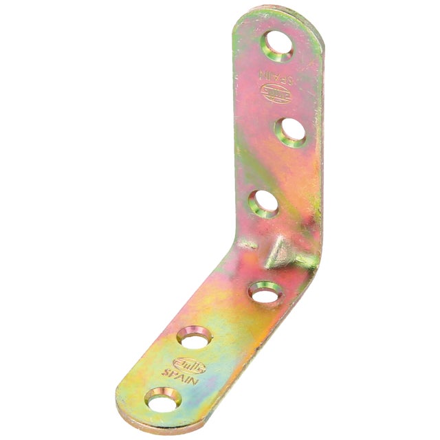 Escuadra ángulo de acero bicromatado de 60 x 60 x 19 mm