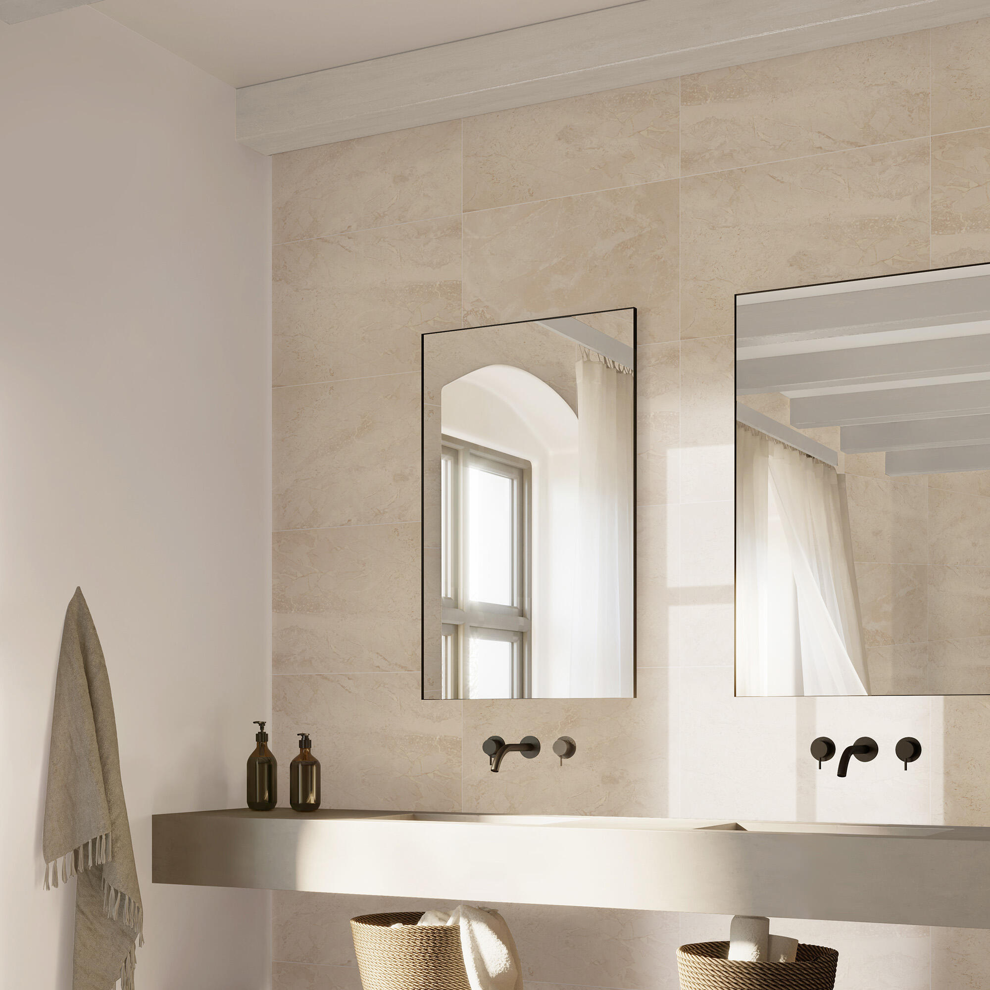 Revestimiento de pared decorativo efecto mármol de pvc gloss alcaria color blanco de 65x37.5 cm