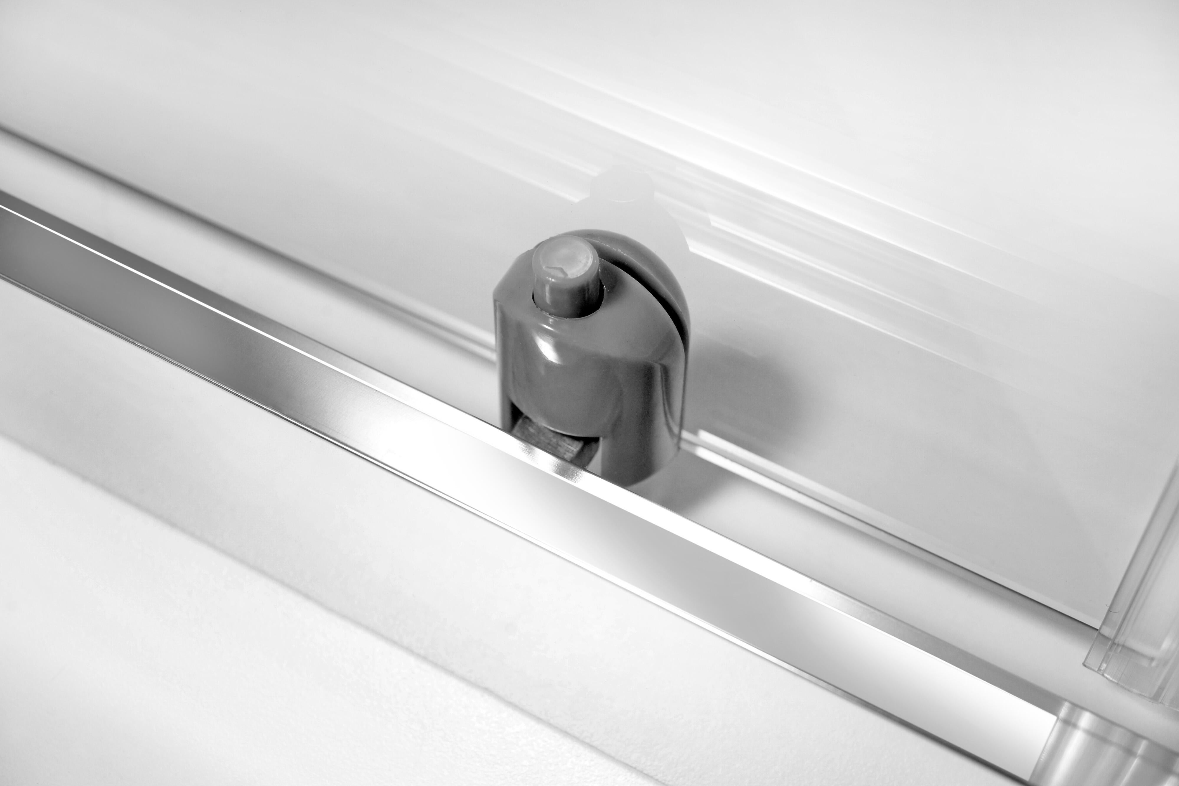 Porta doccia scorrevole L 118-122 cm x H 190 cm per nicchia in vetro trasparente SP. 6 mm, profilo lucido cromo, serie Zesk - 12