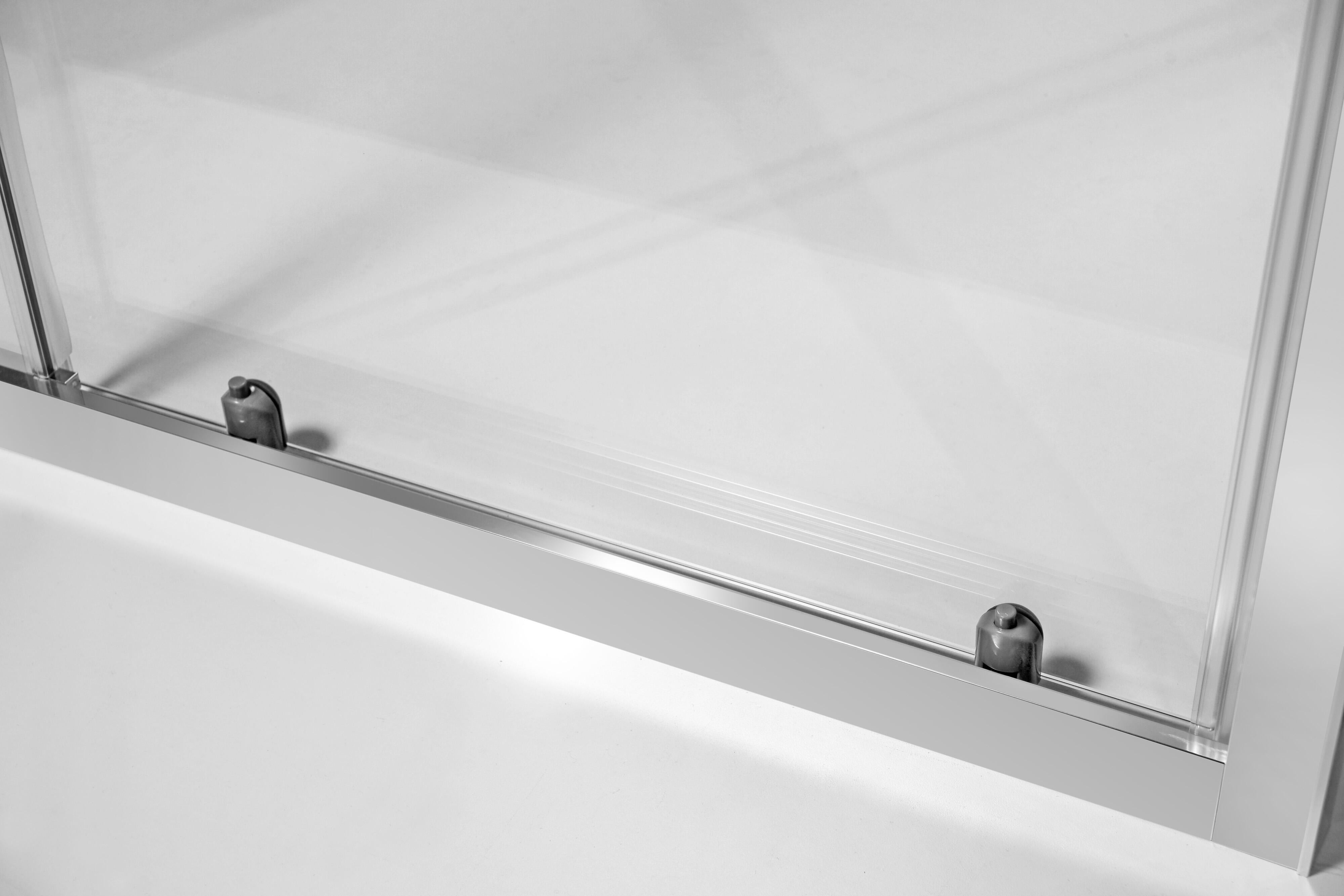 Porta doccia scorrevole L 118-122 cm x H 190 cm per nicchia in vetro trasparente SP. 6 mm, profilo lucido cromo, serie Zesk - 13