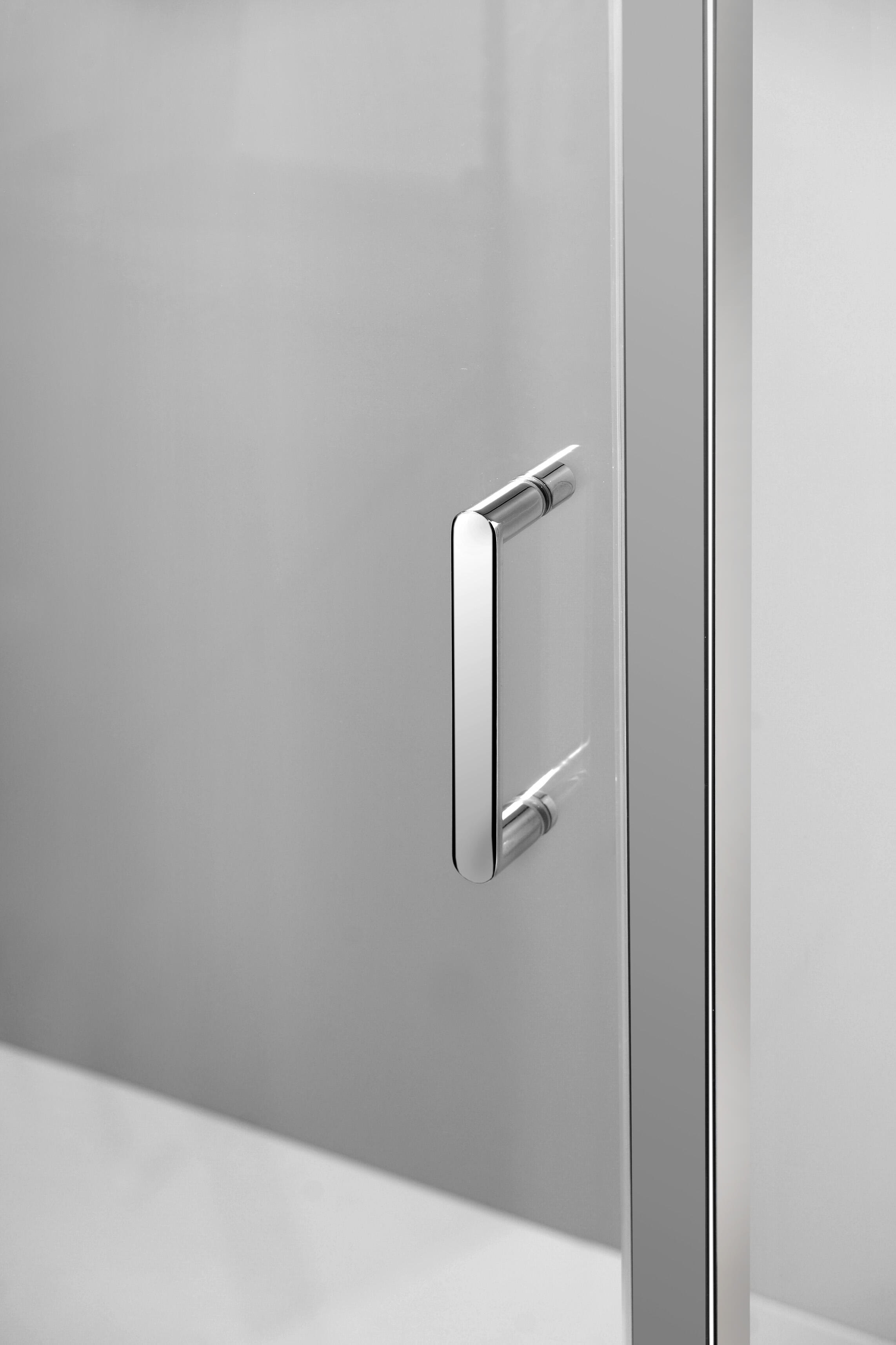 Porta doccia scorrevole L 118-122 cm x H 190 cm per nicchia in vetro trasparente SP. 6 mm, profilo lucido cromo, serie Zesk - 14