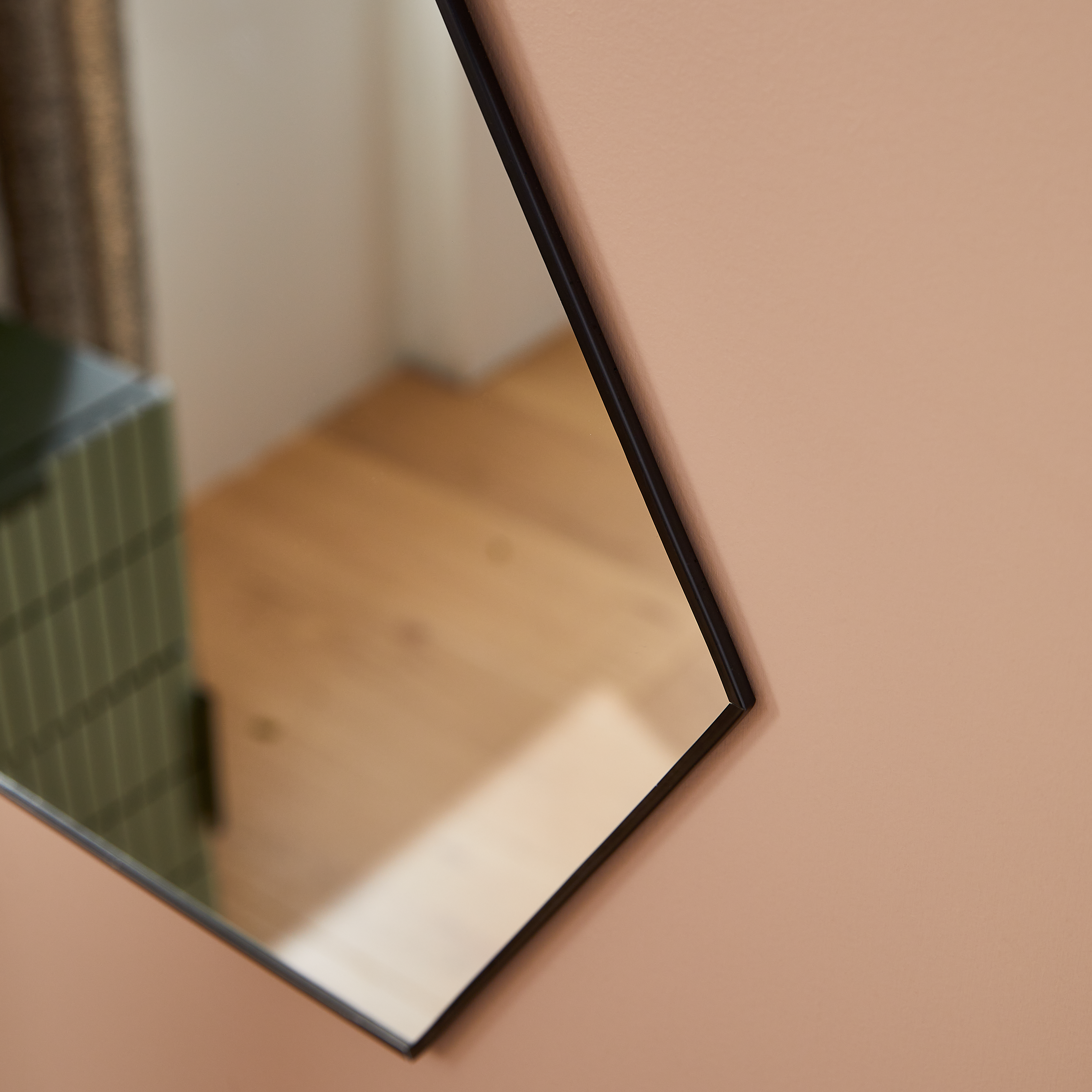 Assortiment de 3 miroirs hexagonal aluminium noir Hexagon INSPIRE, l.34.4 x H.30 - 8