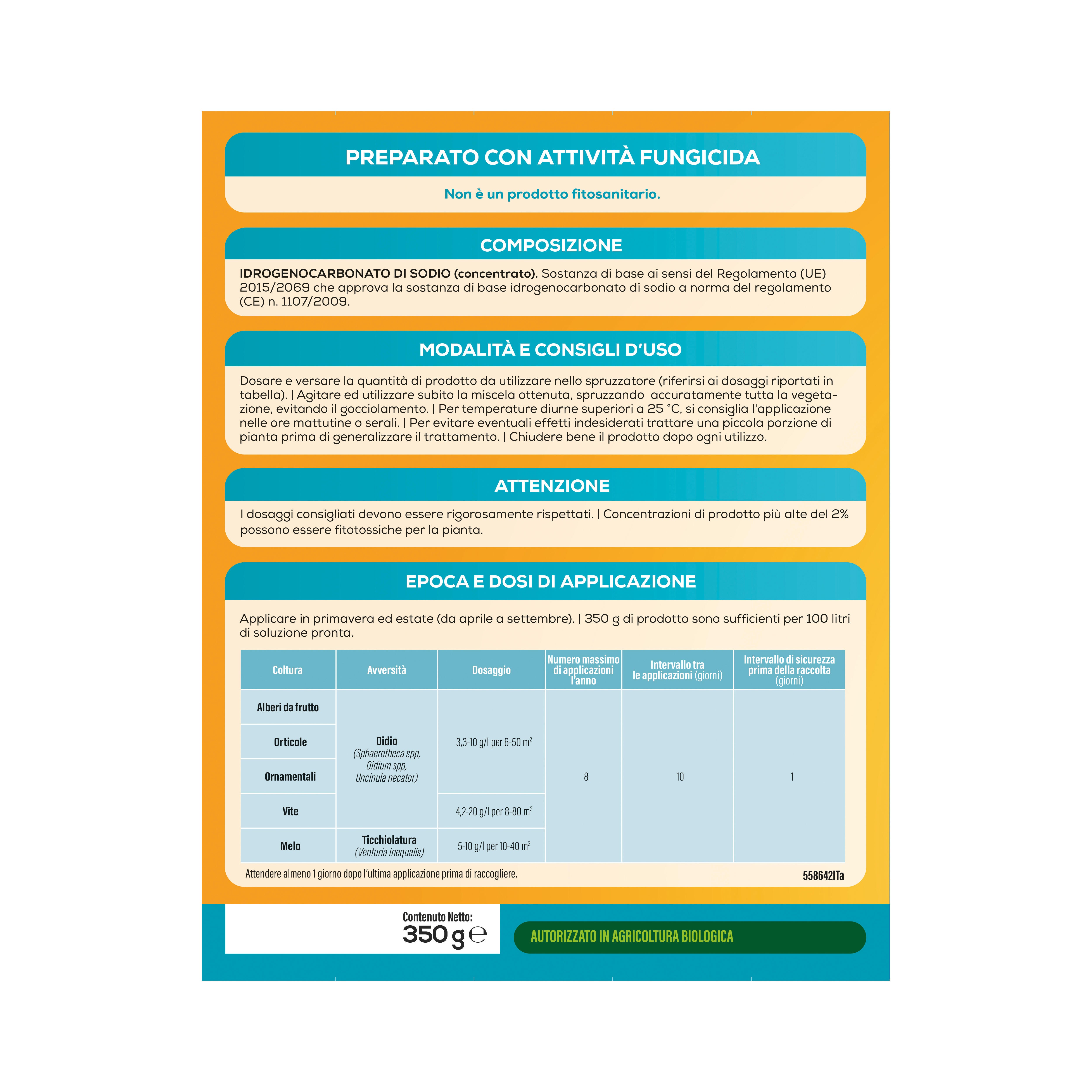 Fungicida SOLABIOL Bicarbonato di Sodio Polvere da diluire - 2