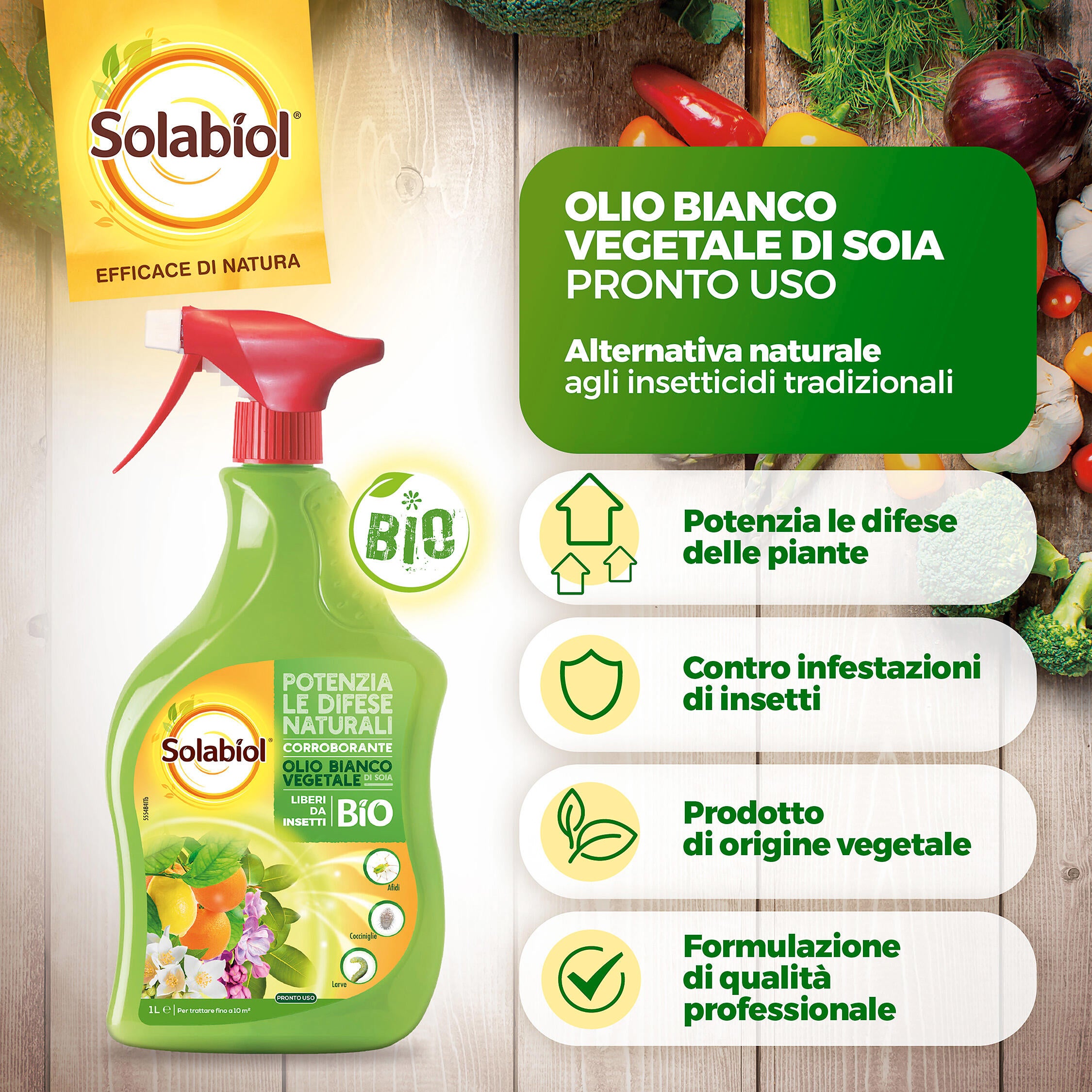 Insetticida SOLABIOL Olio Vegetale di Soia Pronto Uso - 2