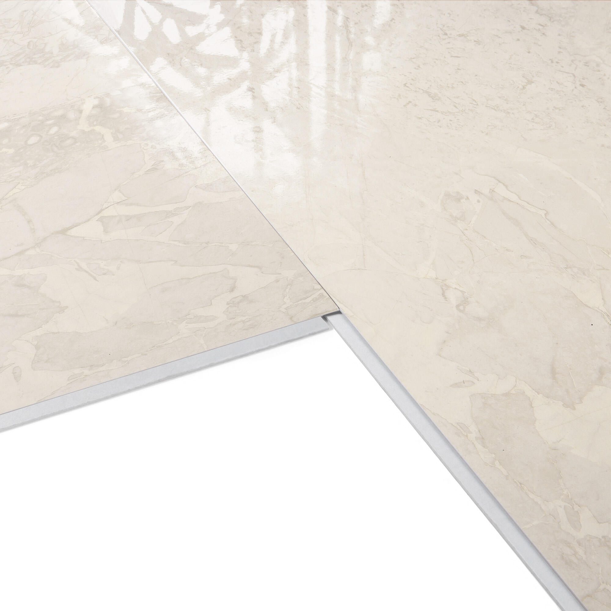 Revestimiento de pared decorativo efecto mármol de PVC Gloss Alcaria blanco de 65x37.5cm - 4