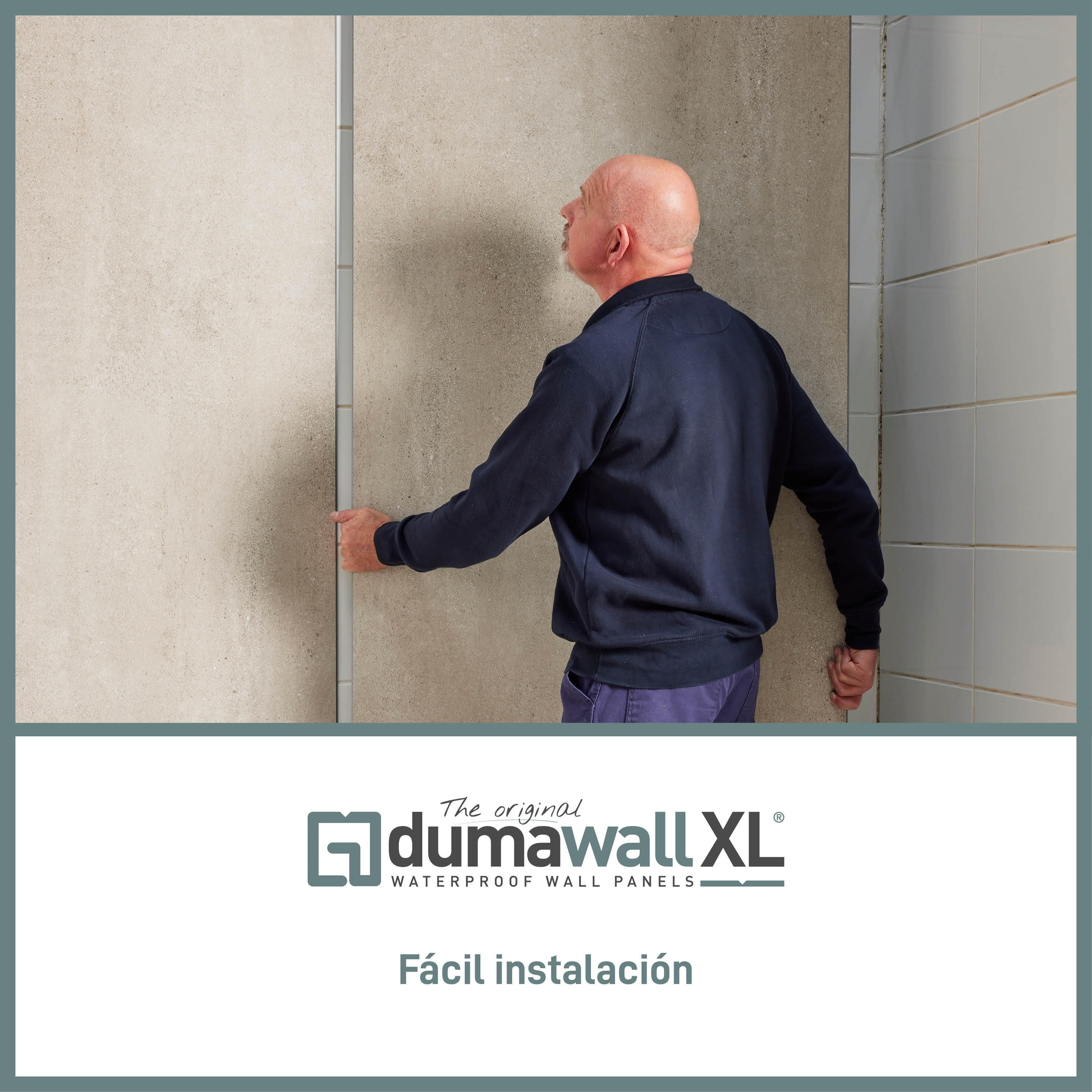 Revestimiento de pared decorativo efecto cemento de PVC XL Light Cemento blanco de 260x90cm - 8