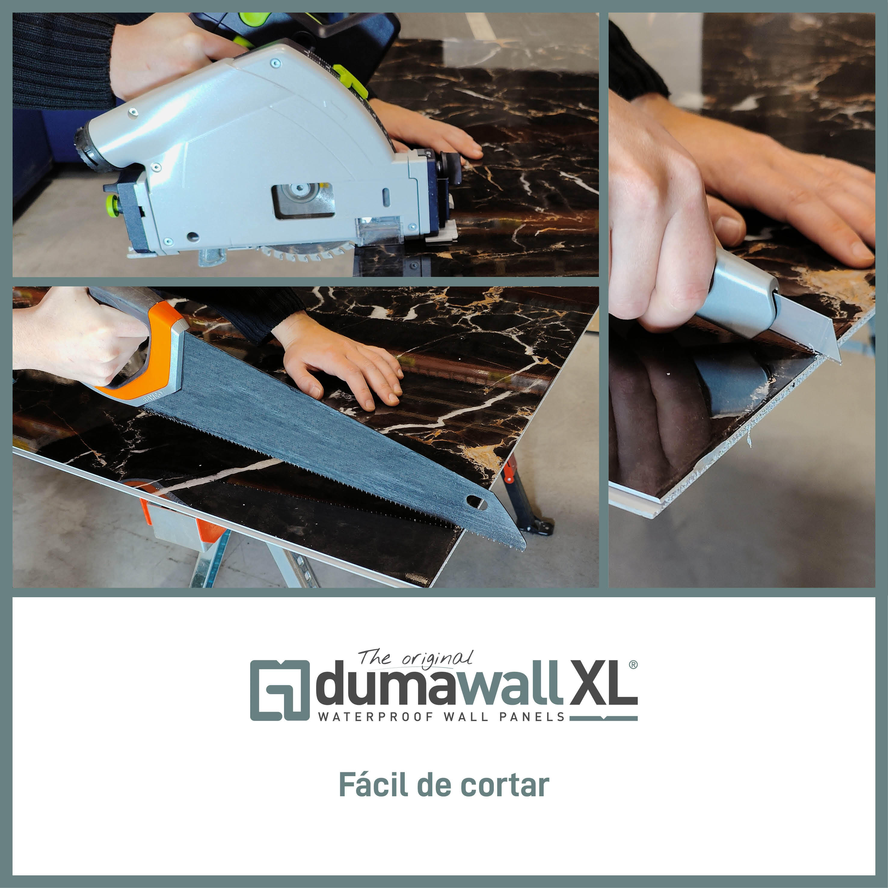 Revestimiento de pared decorativo efecto cemento de PVC XL Light Cemento blanco de 260x90cm - 5