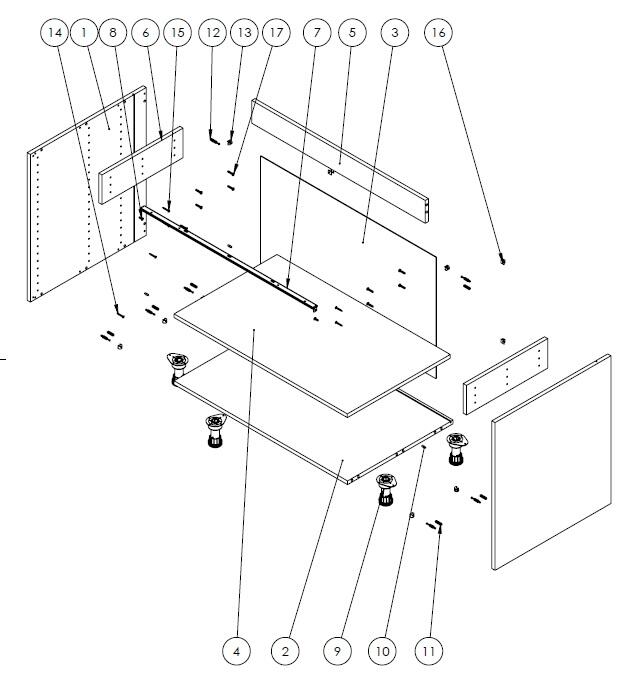 Caisson bas de cuisine DELINIA blanc H.64 x l.90 x P.58 cm - 10